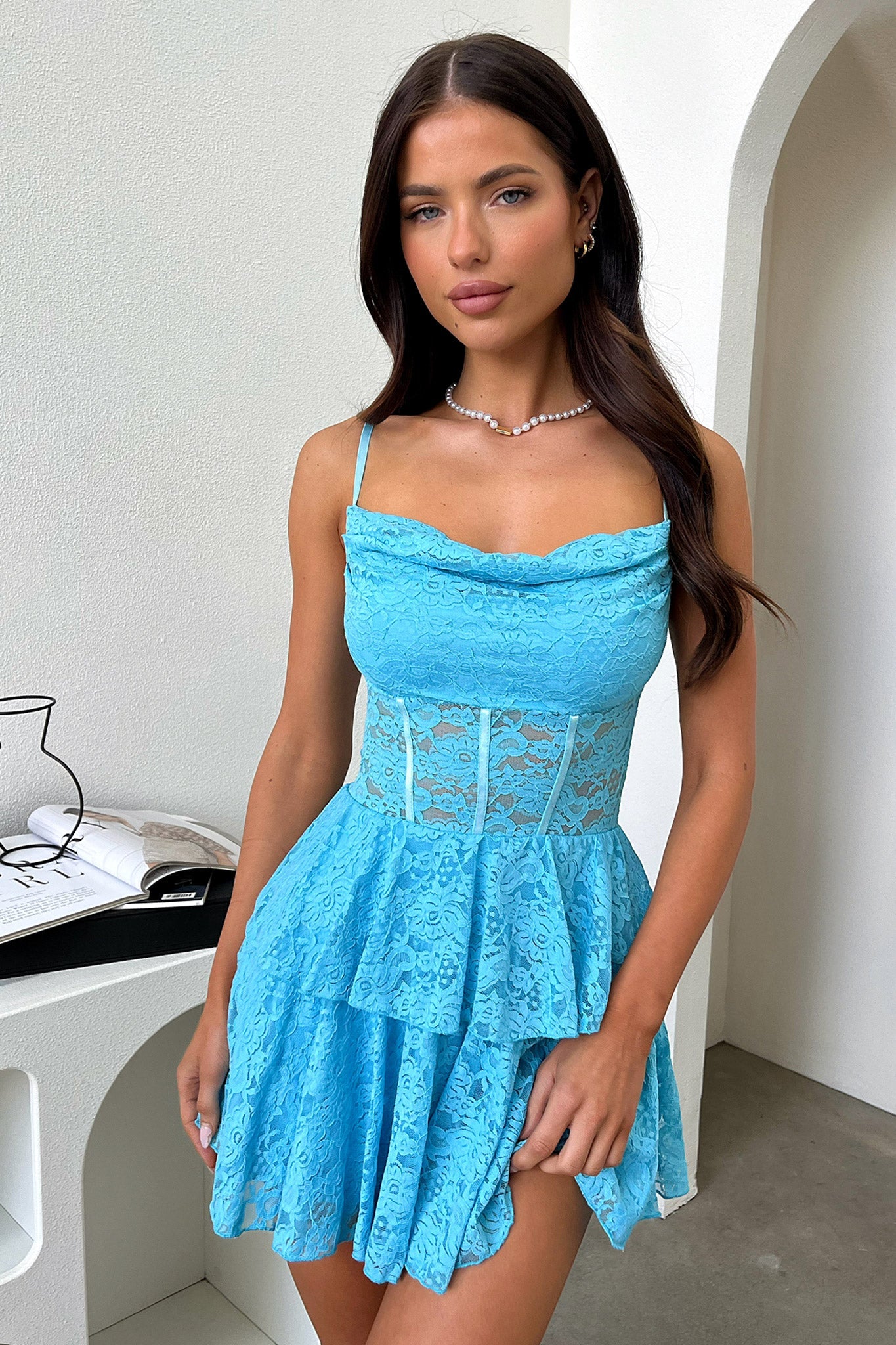 Bloom Dress - Blue-Coutiqo