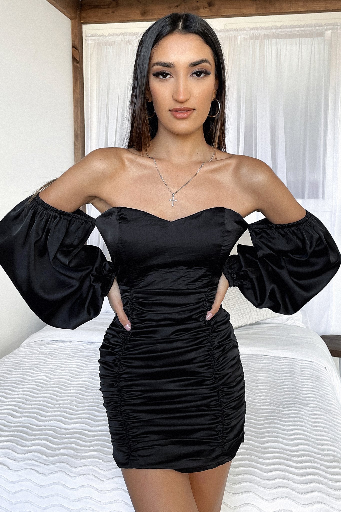 Bonita Dress - Black-Coutiqo