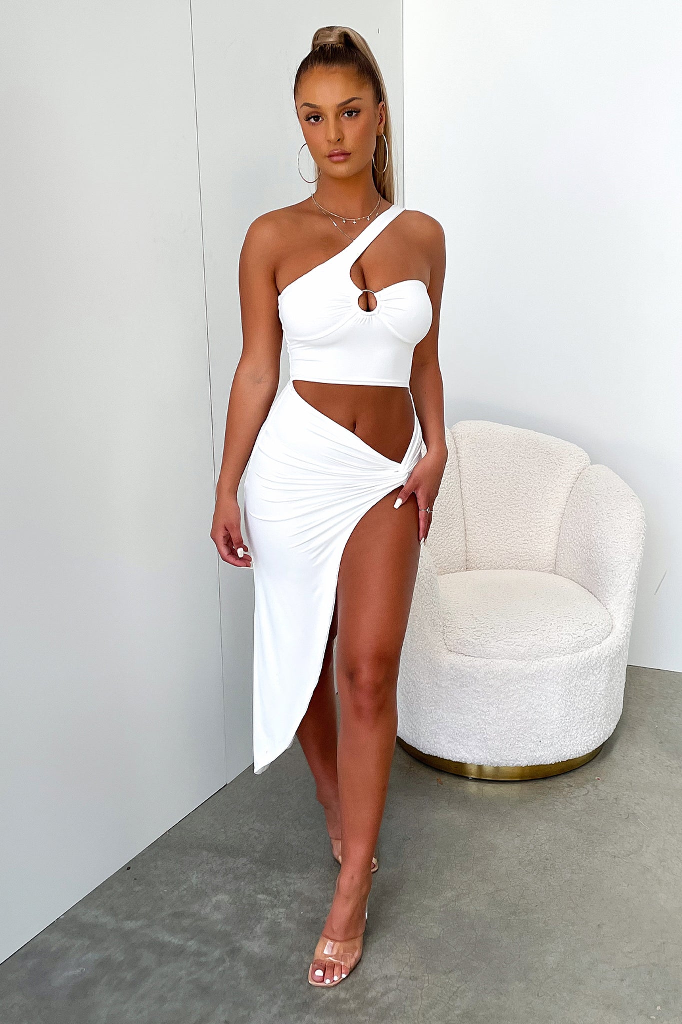 Carlos Dress - White-Coutiqo