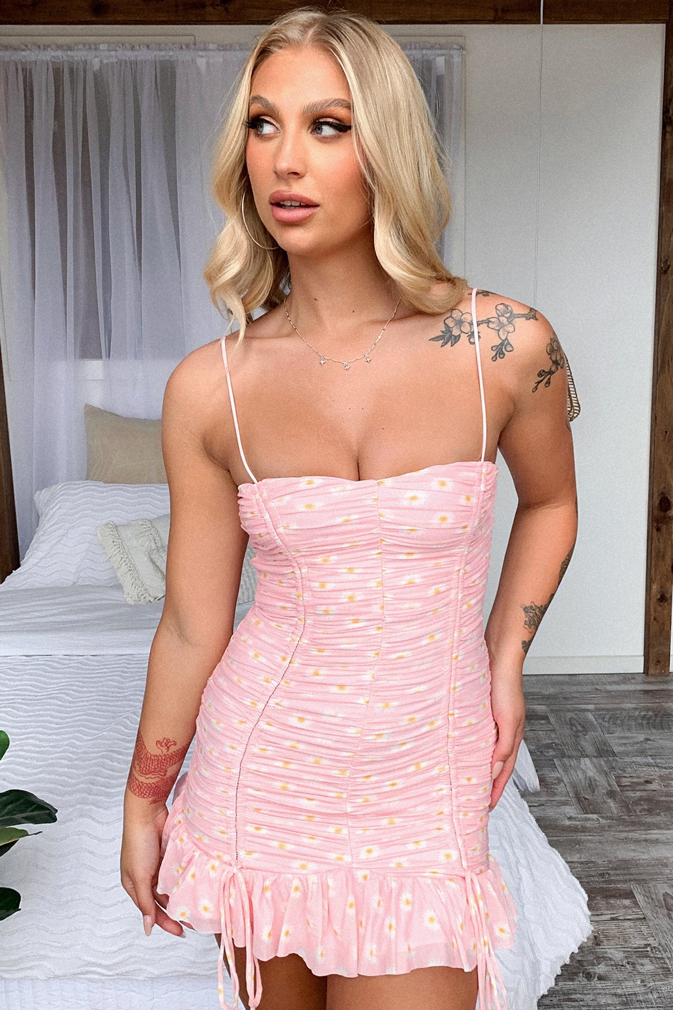 Cassidy Dress - Pink Floral-Coutiqo