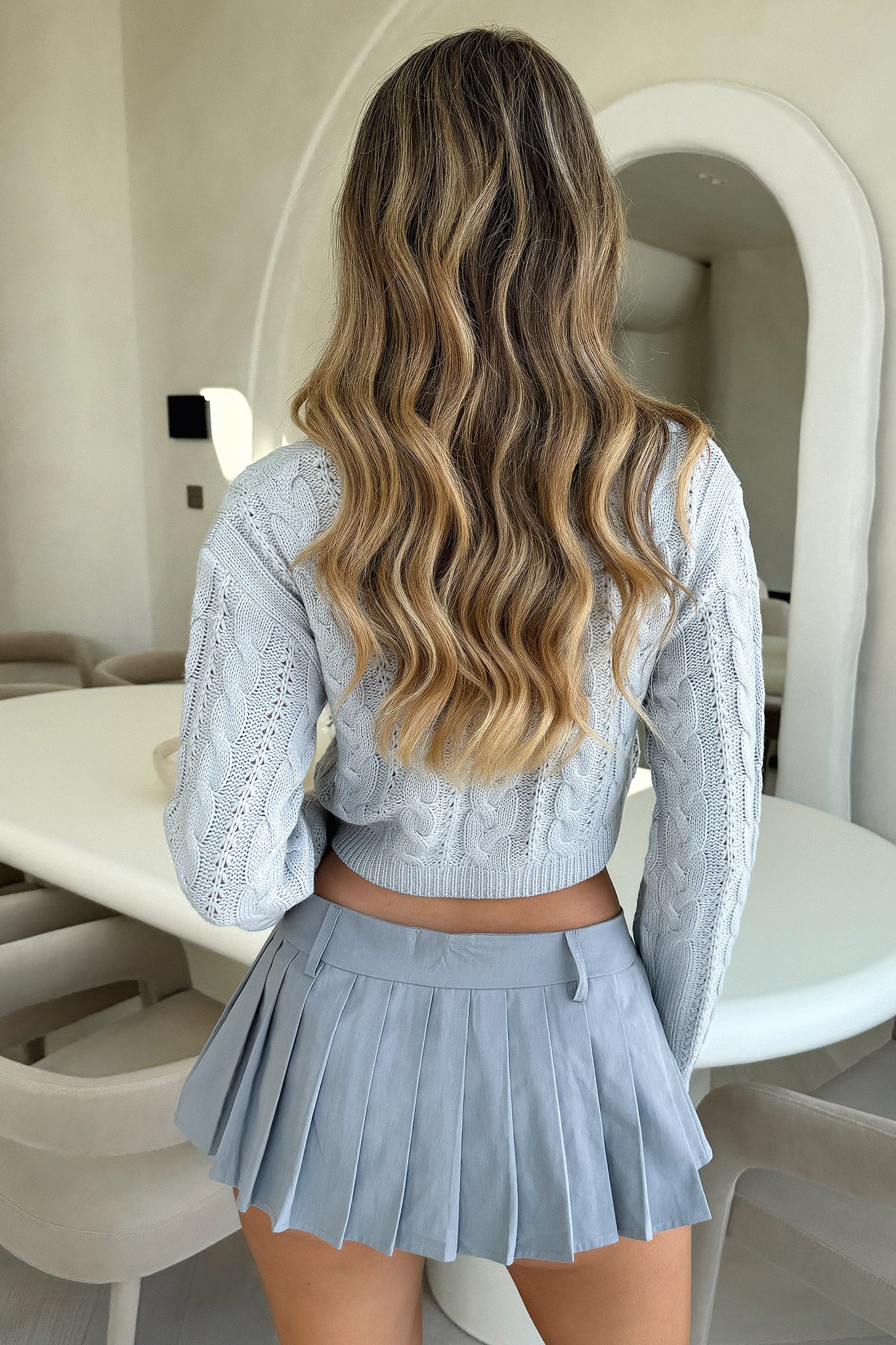 Cassy Cropped Knit - Grey-Coutiqo