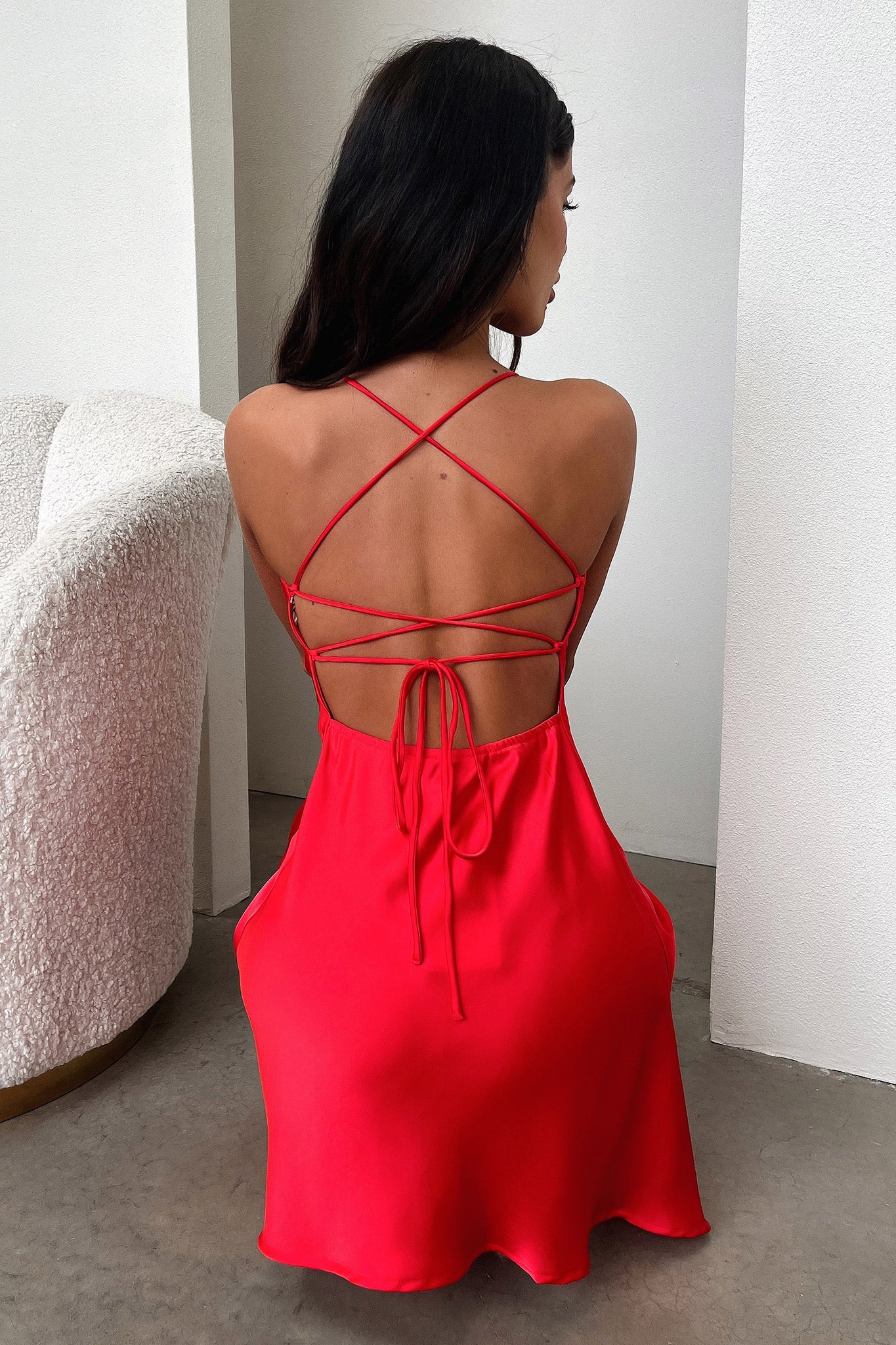 Celeste Dress - Red-Coutiqo
