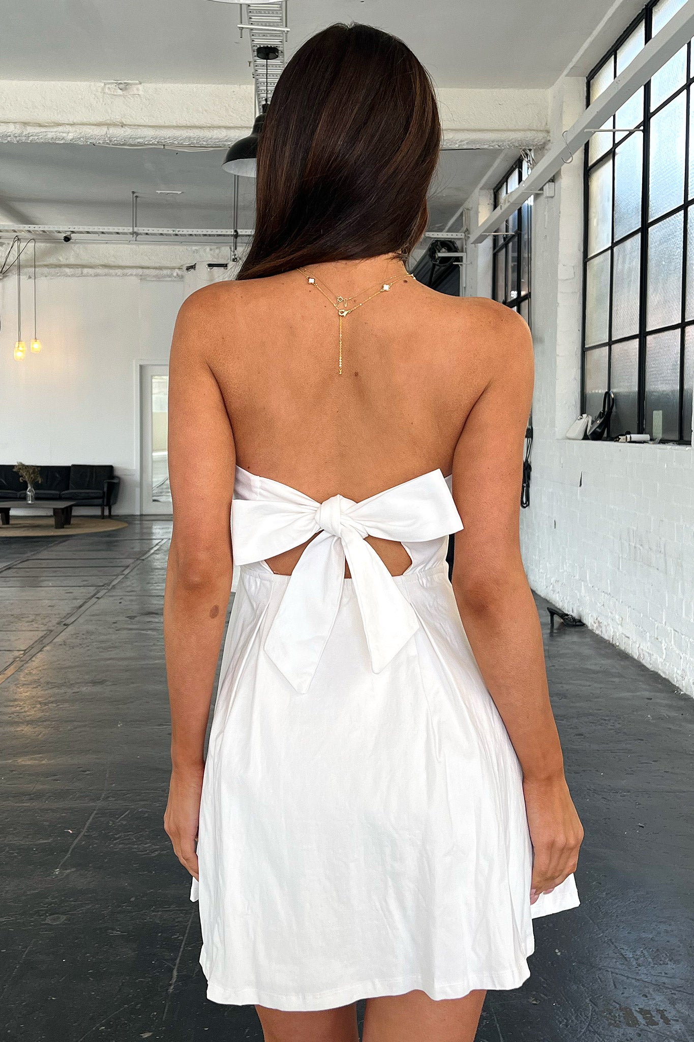 Charlize Strapless Mini Dress - White-Coutiqo