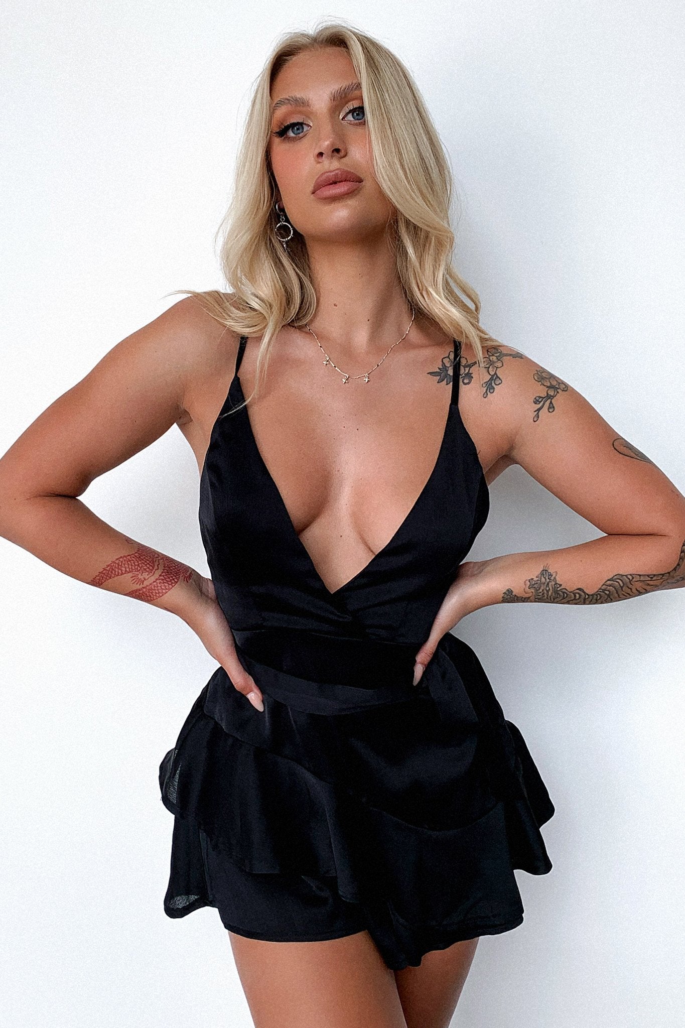 Coco Playsuit - Black-Coutiqo