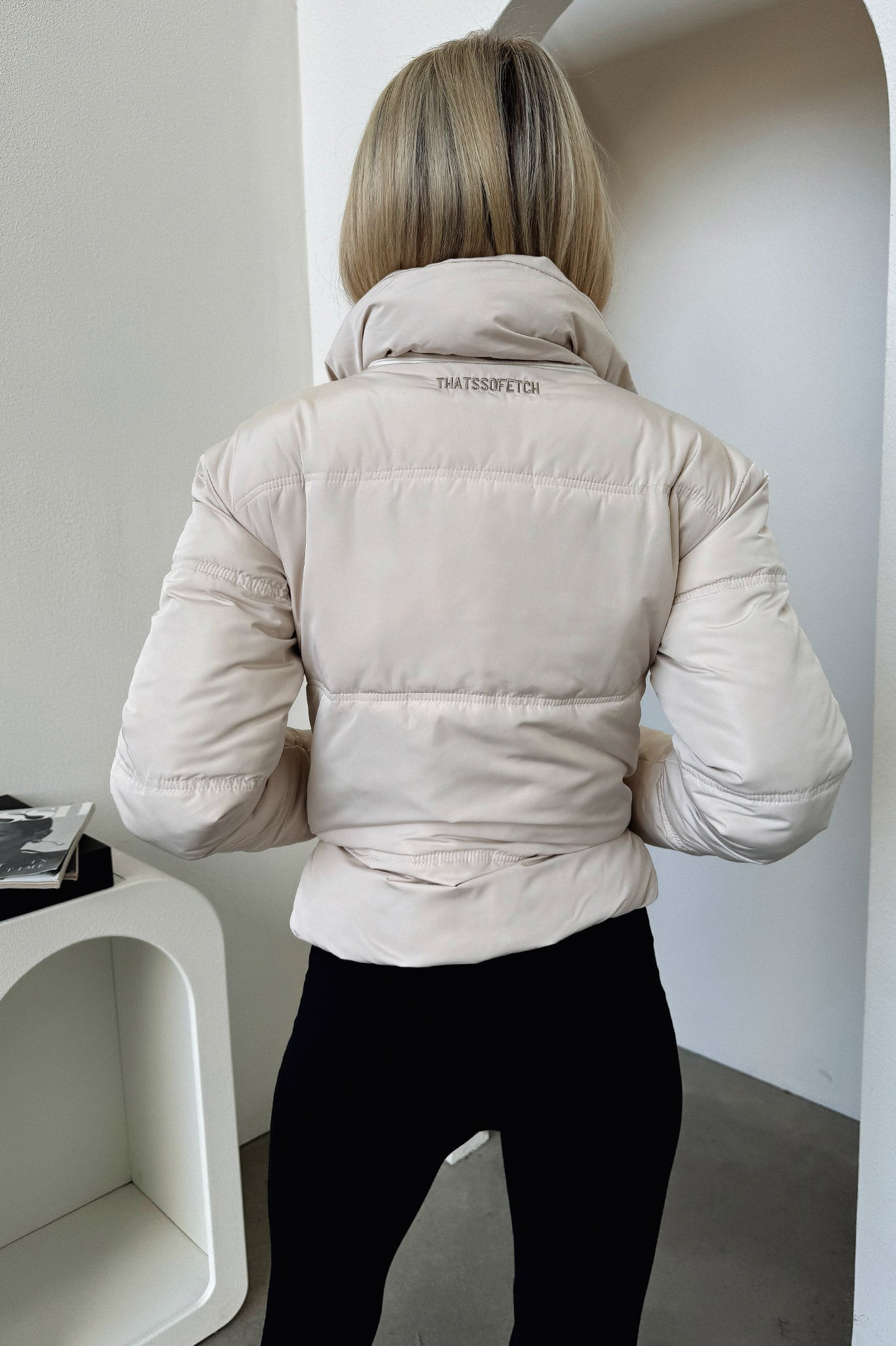 Coleman Puffer Jacket - Bone-Coutiqo