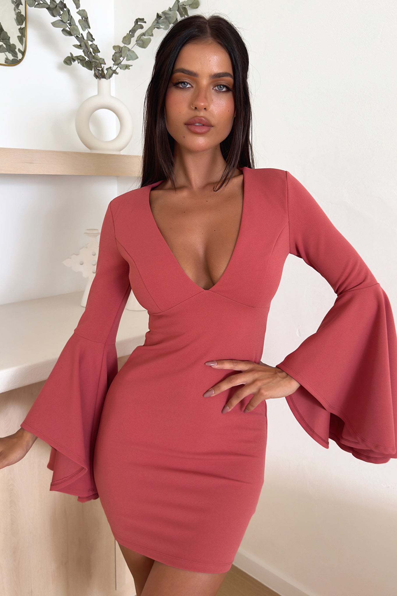 Constance Dress - Plum-Coutiqo