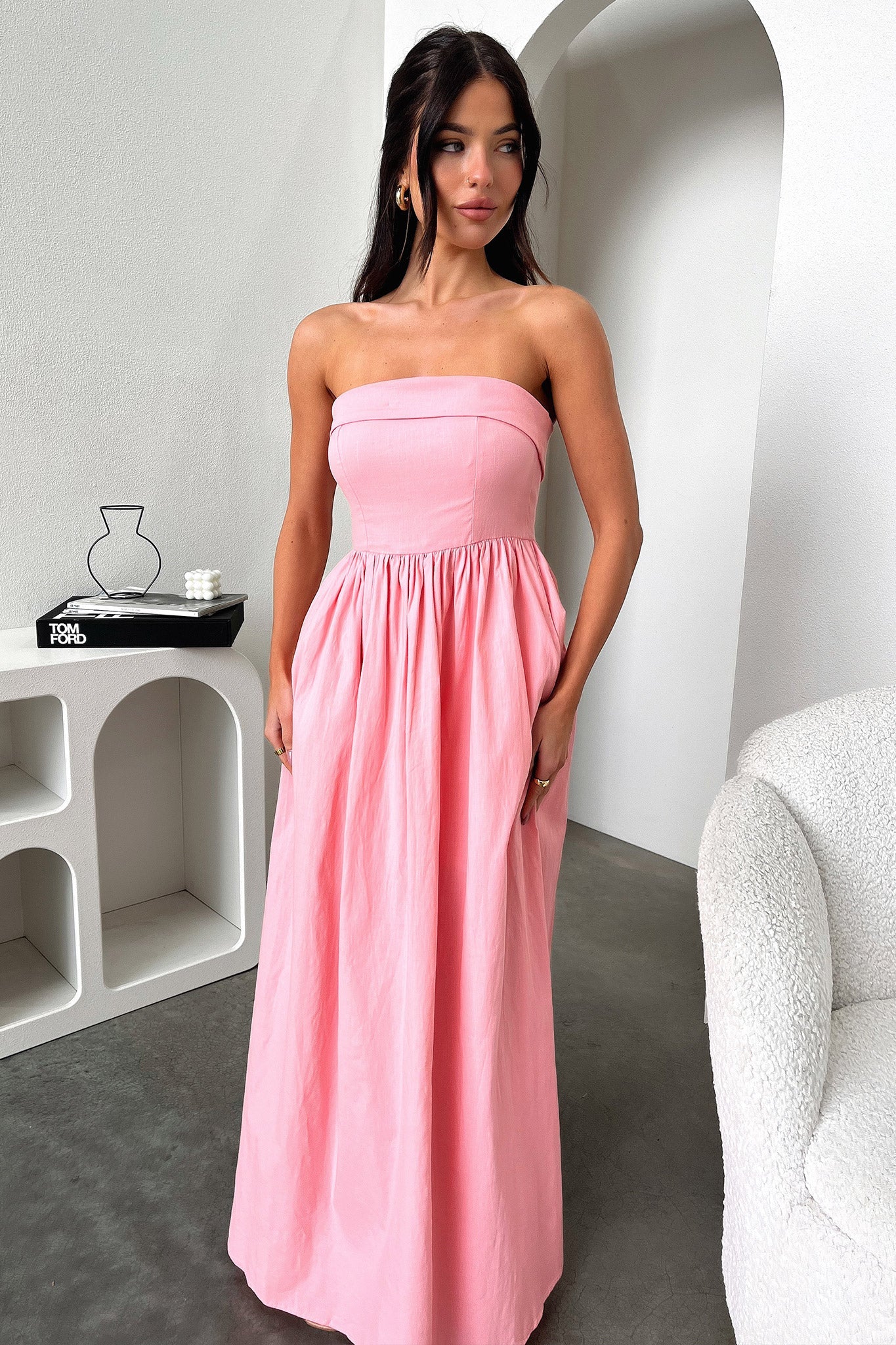 Cornell Maxi Dress - Pink-Coutiqo