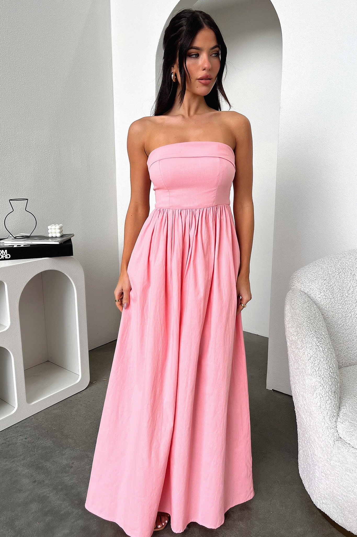 Cornell Maxi Dress - Pink-Coutiqo