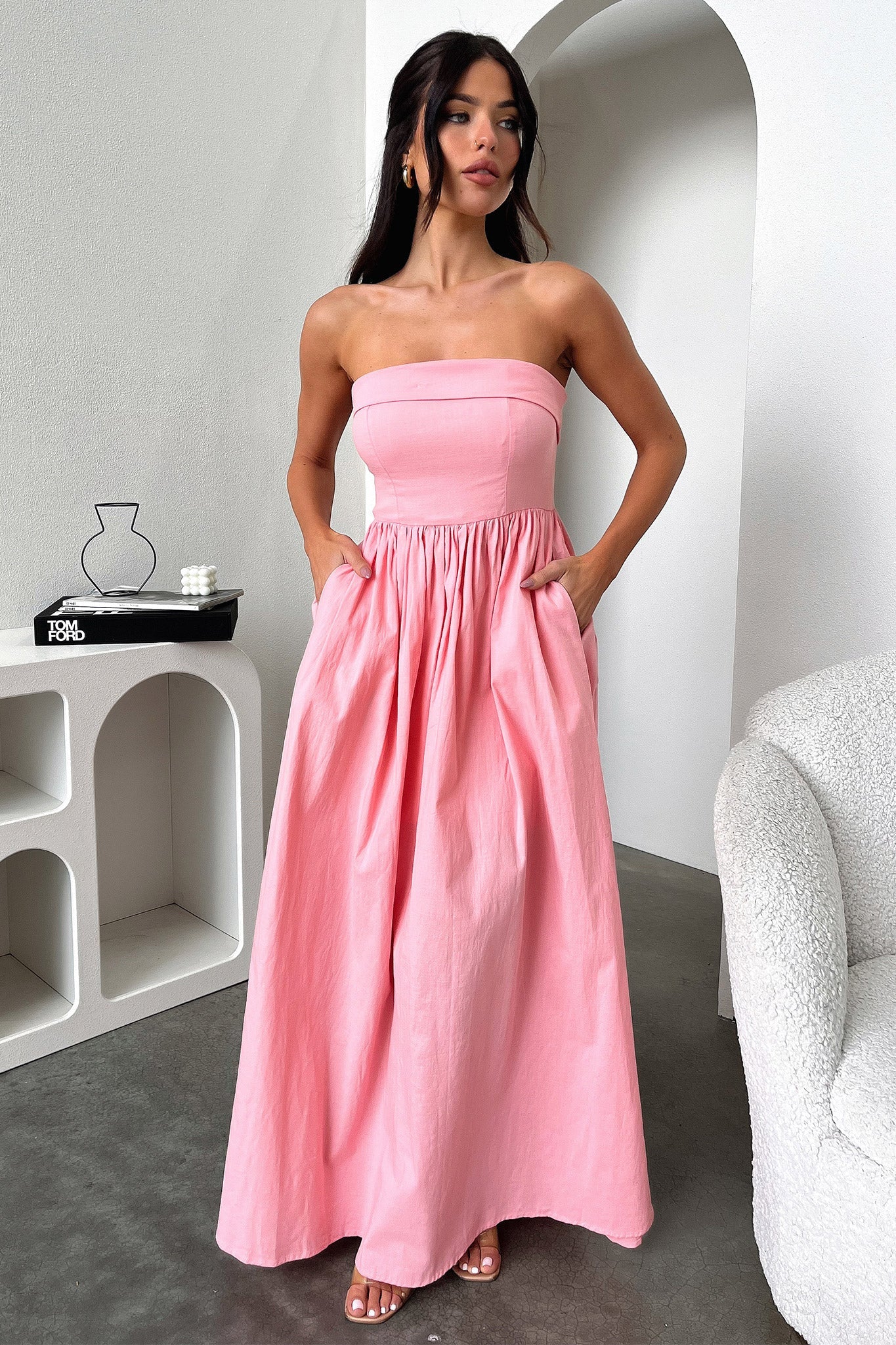 Cornell Maxi Dress - Pink-Coutiqo