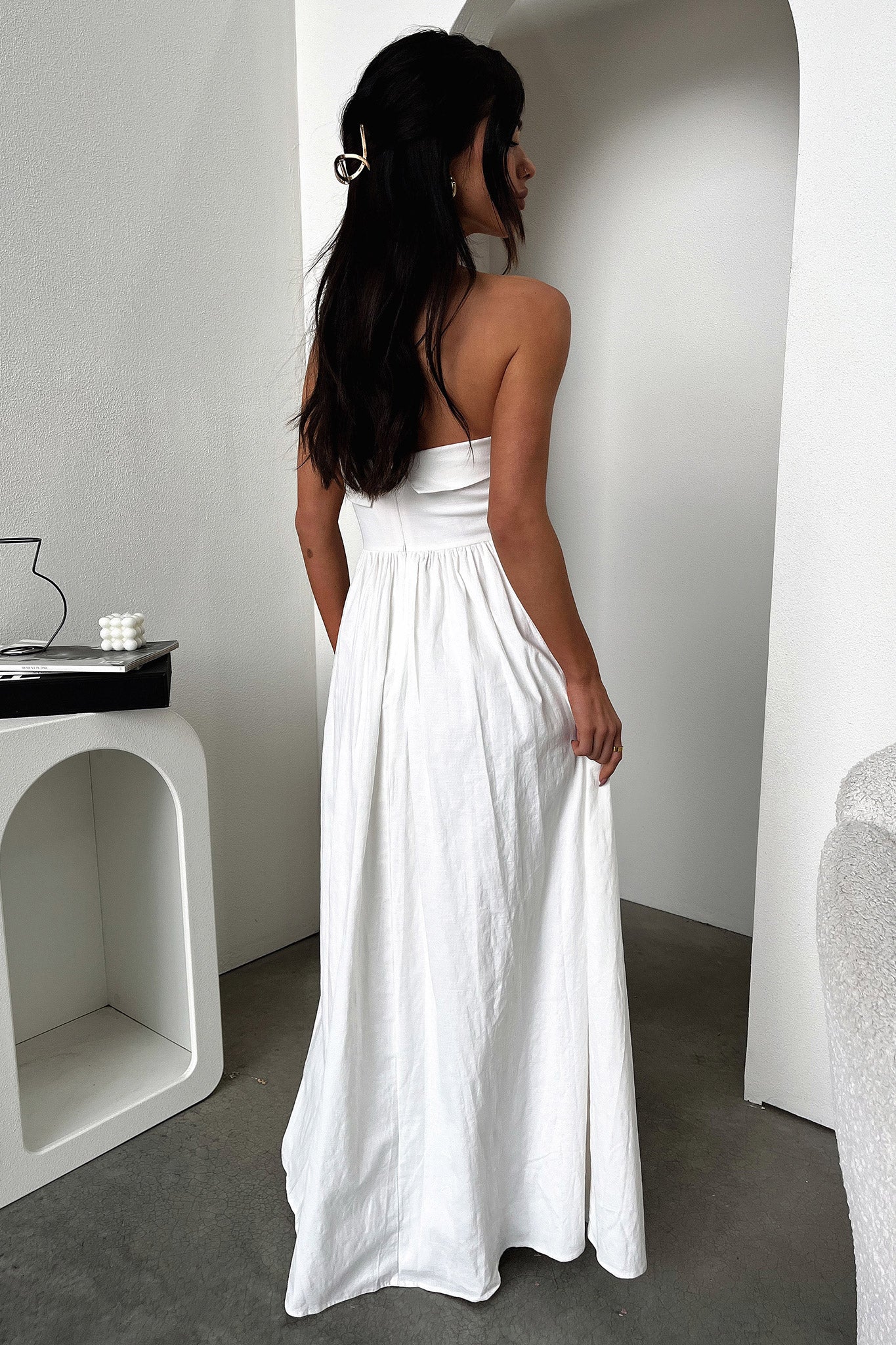 Cornell Maxi Dress - White-Coutiqo