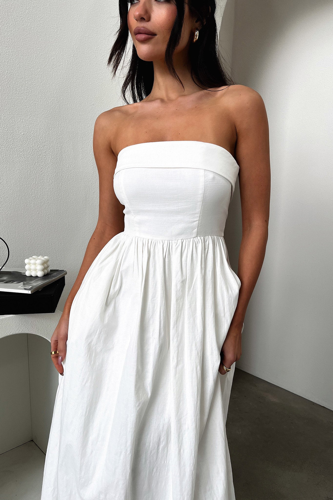Cornell Maxi Dress - White-Coutiqo