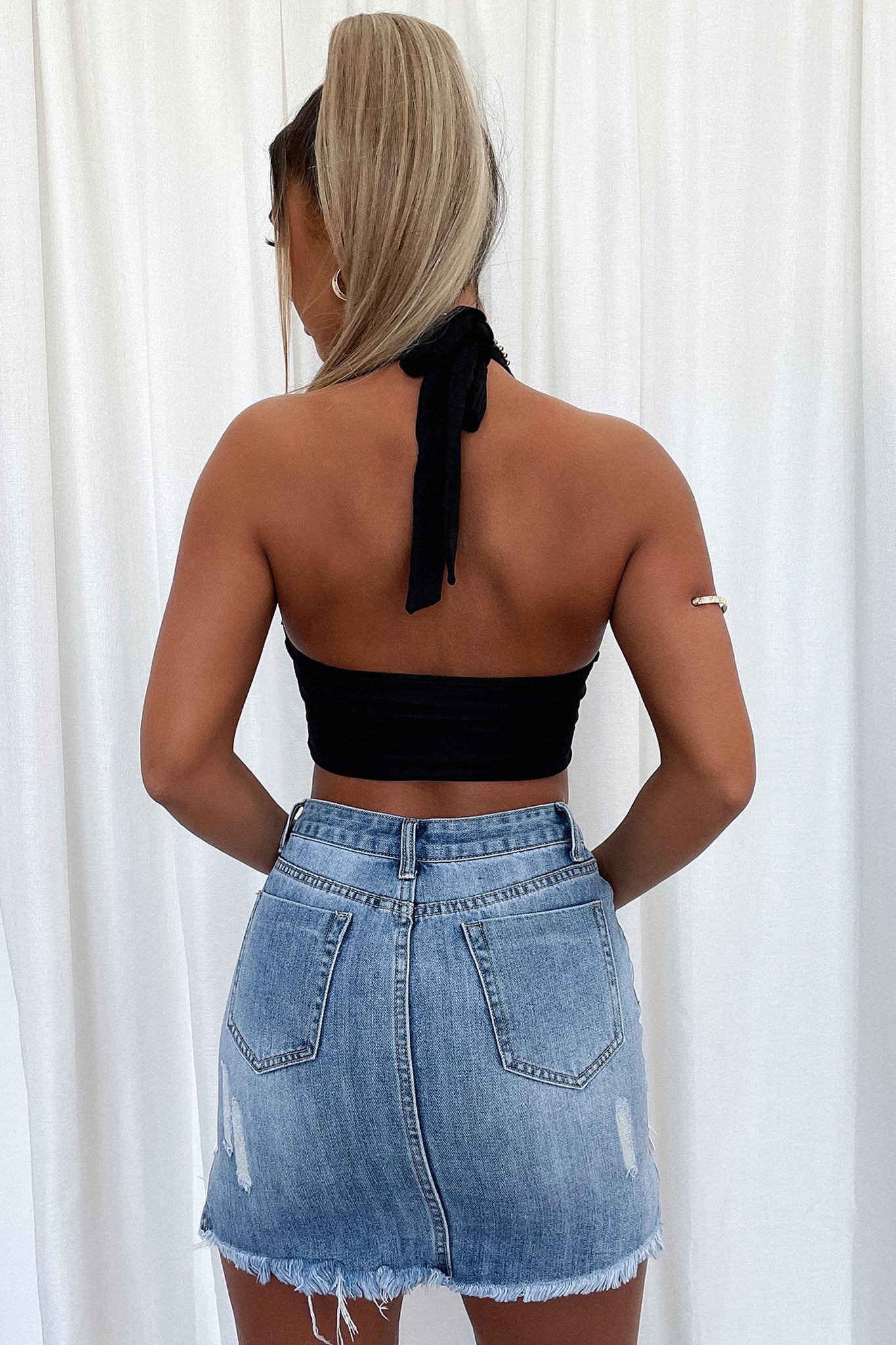 Dargon Denim Skirt-Coutiqo