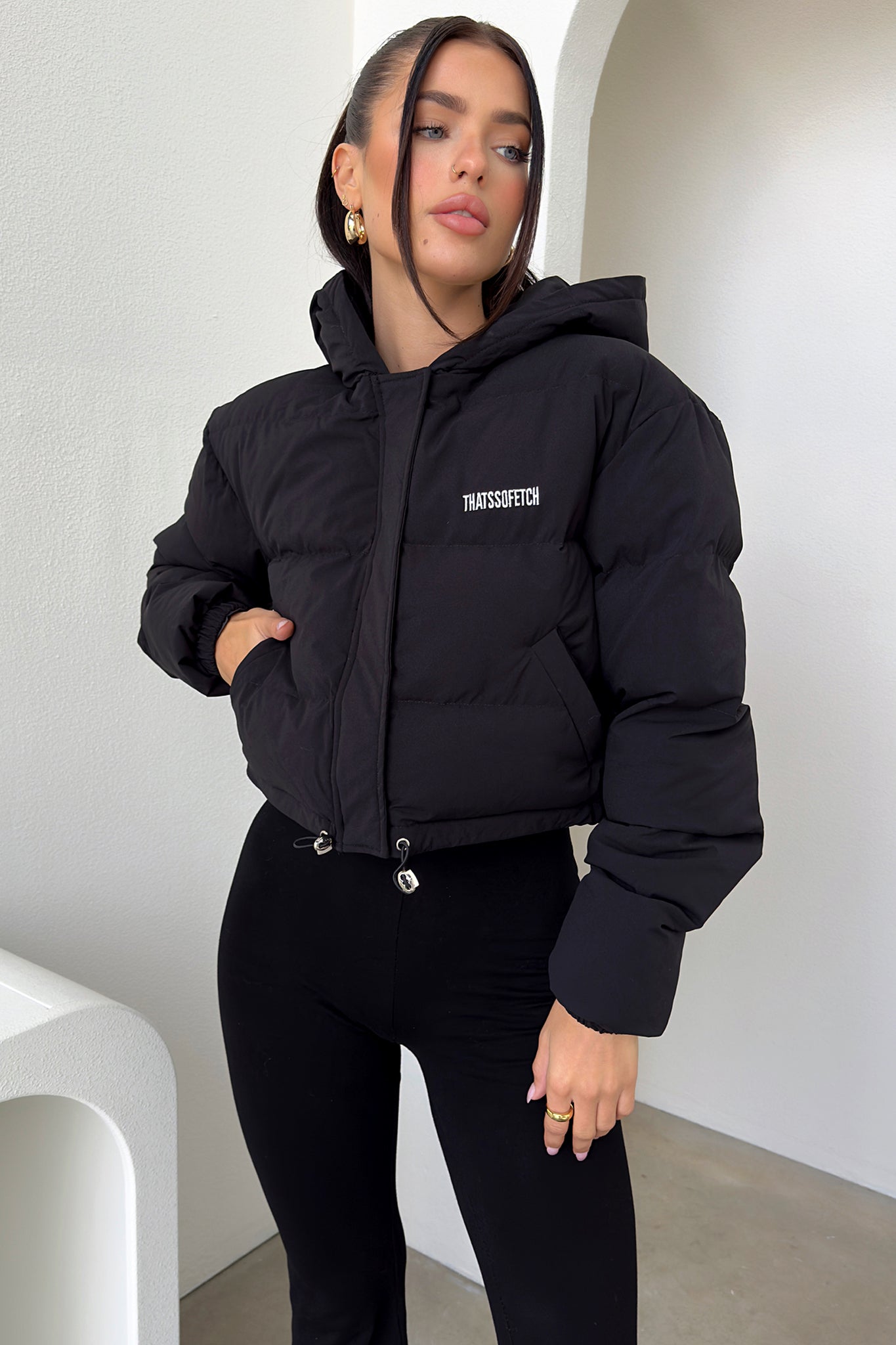 Cyrus Puffer Jacket - Black-Coutiqo