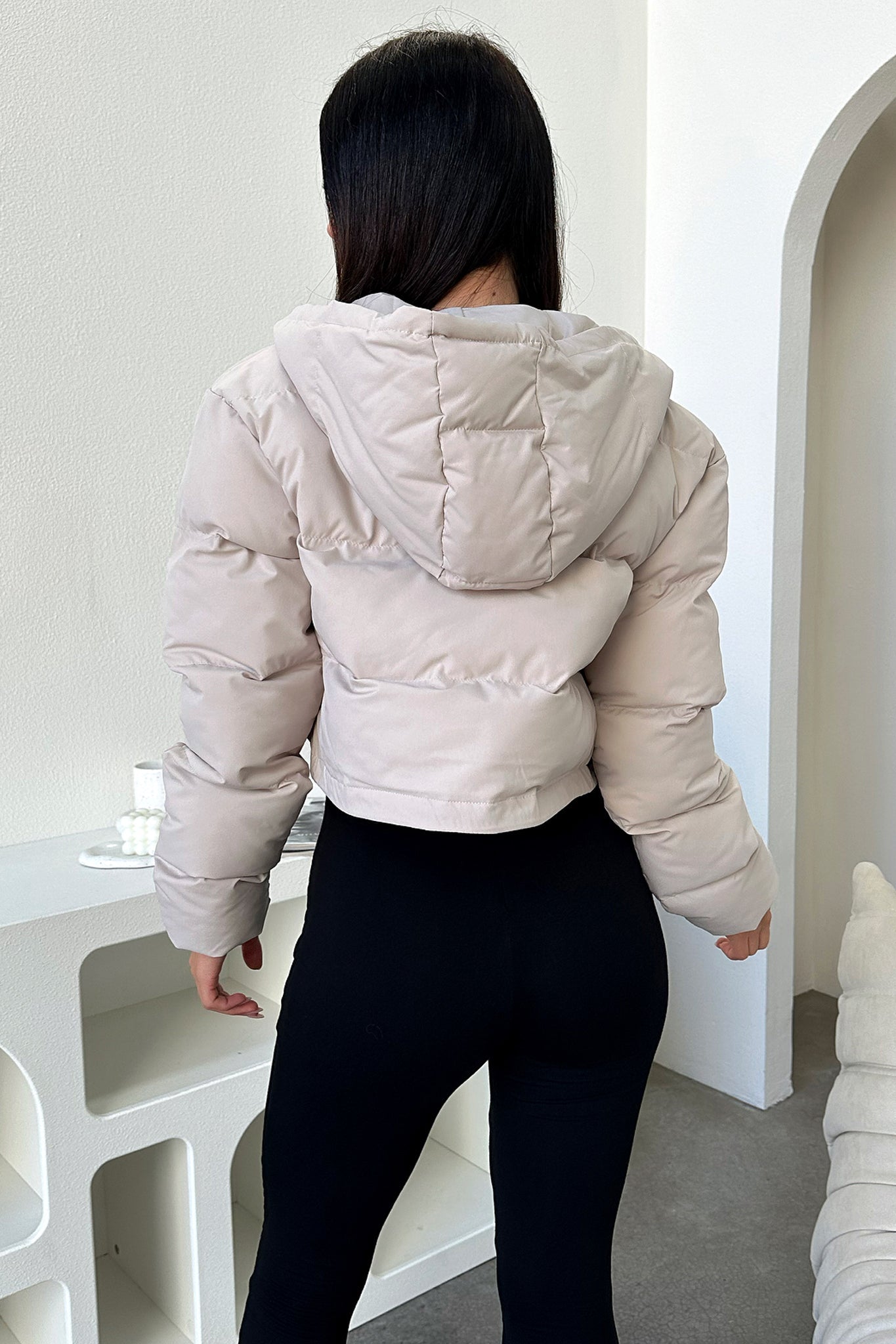 Cyrus Puffer Jacket - Bone-Coutiqo