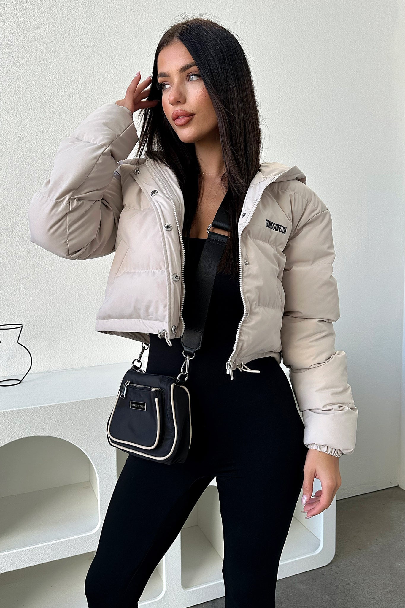 Cyrus Puffer Jacket - Bone-Coutiqo