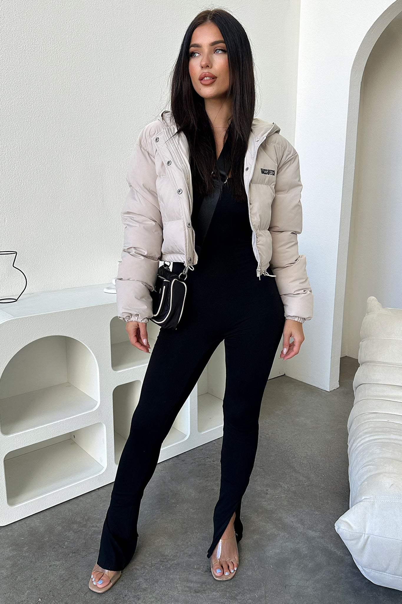 Cyrus Puffer Jacket - Bone-Coutiqo