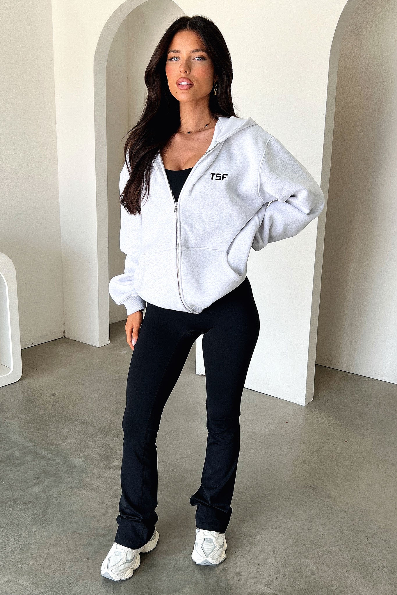 Dale Zip Up Hoodie - Grey-Coutiqo