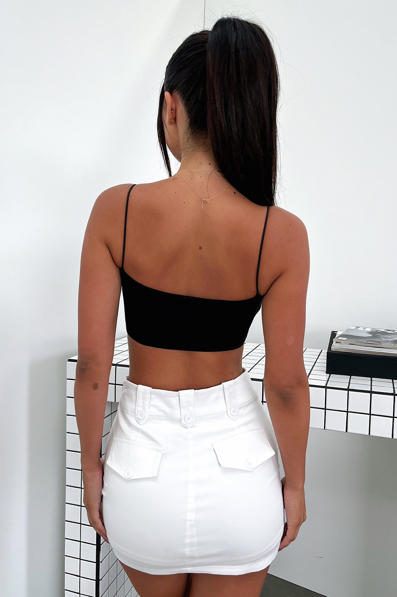 Dalena Crop - Black-Coutiqo