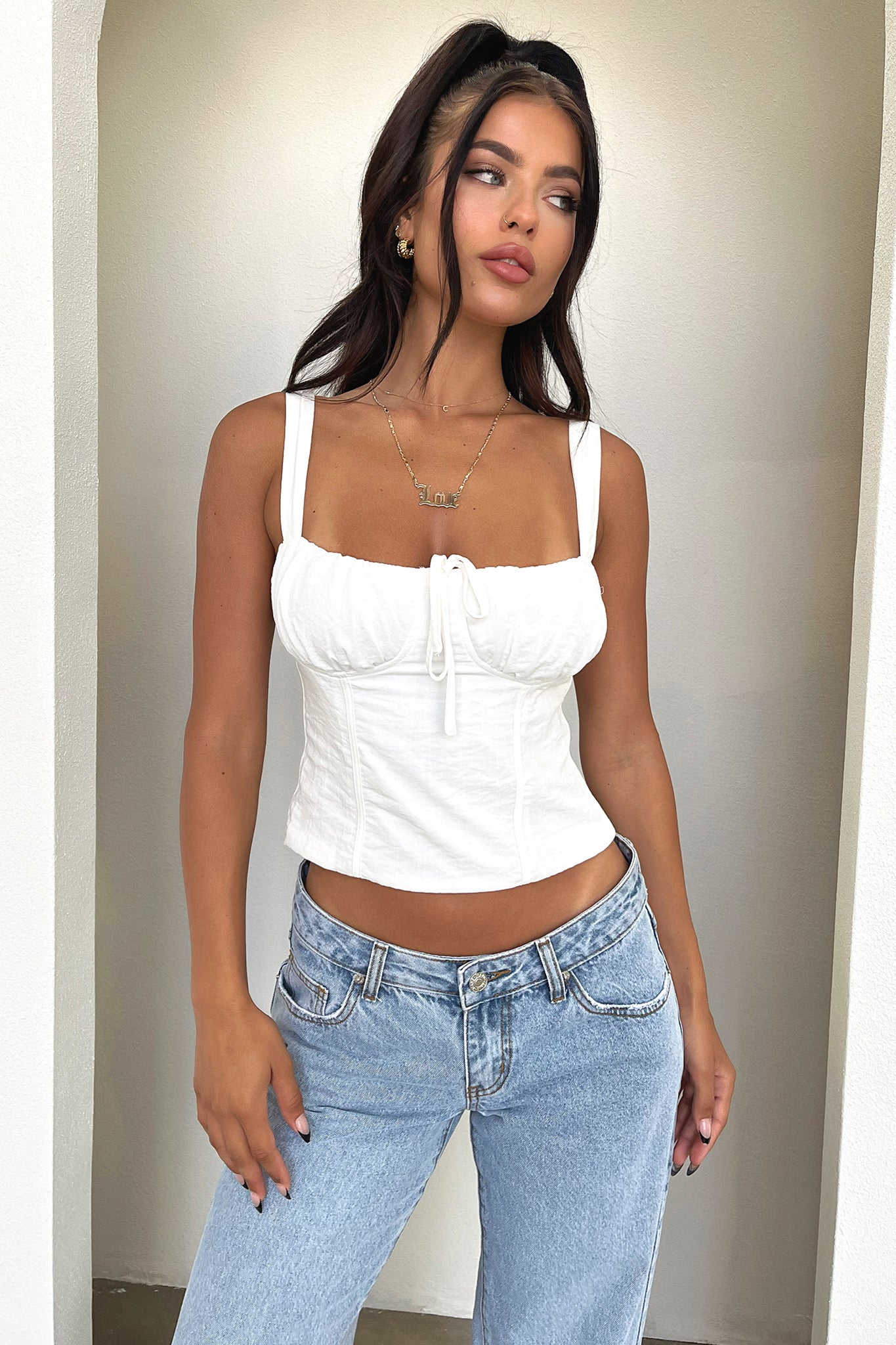 Danica Corset - White-Coutiqo