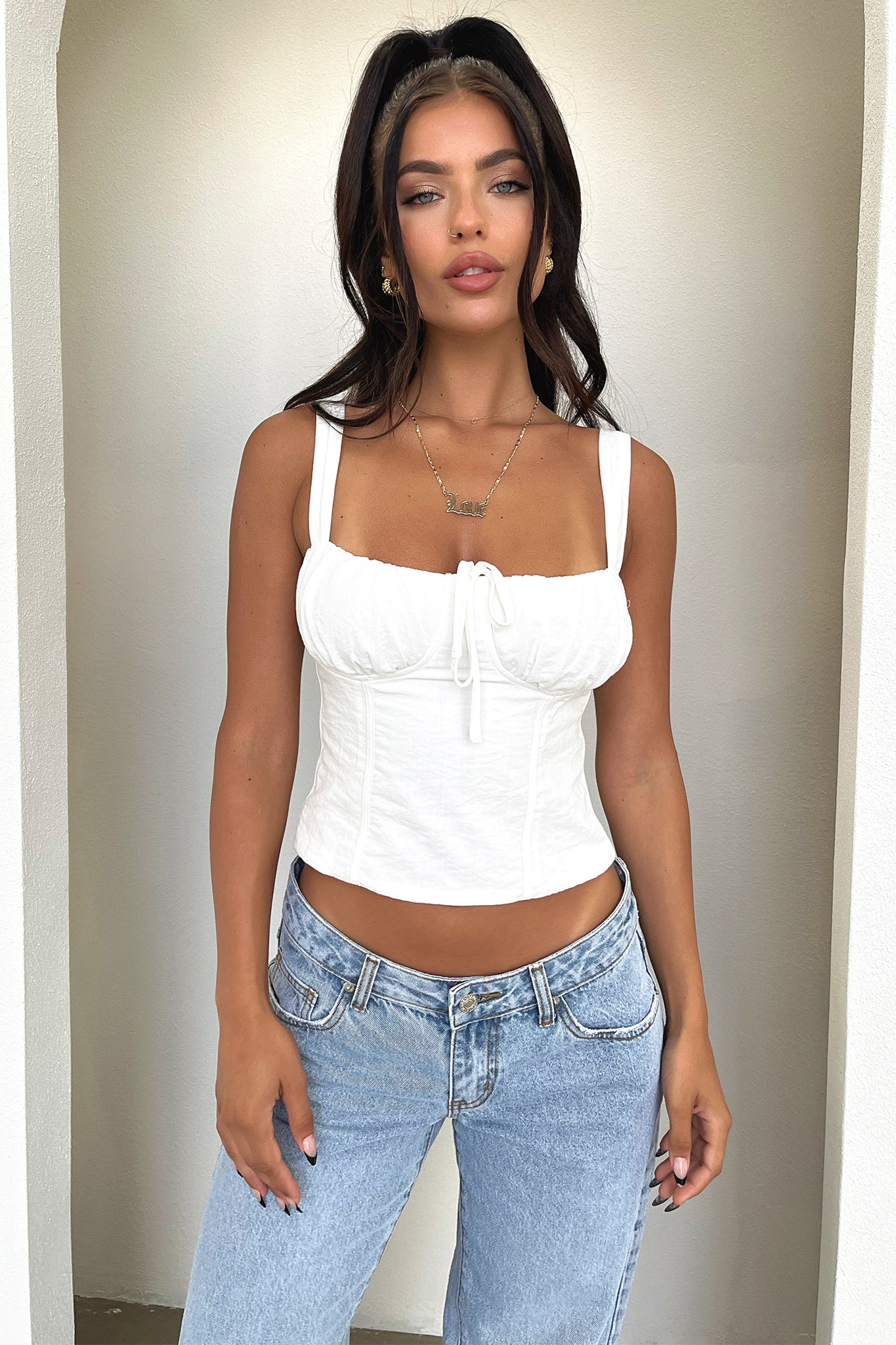 Danica Corset - White-Coutiqo