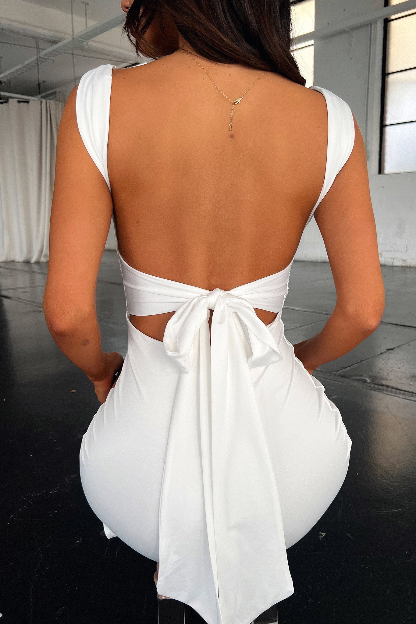 Deanna Dress - White-Coutiqo