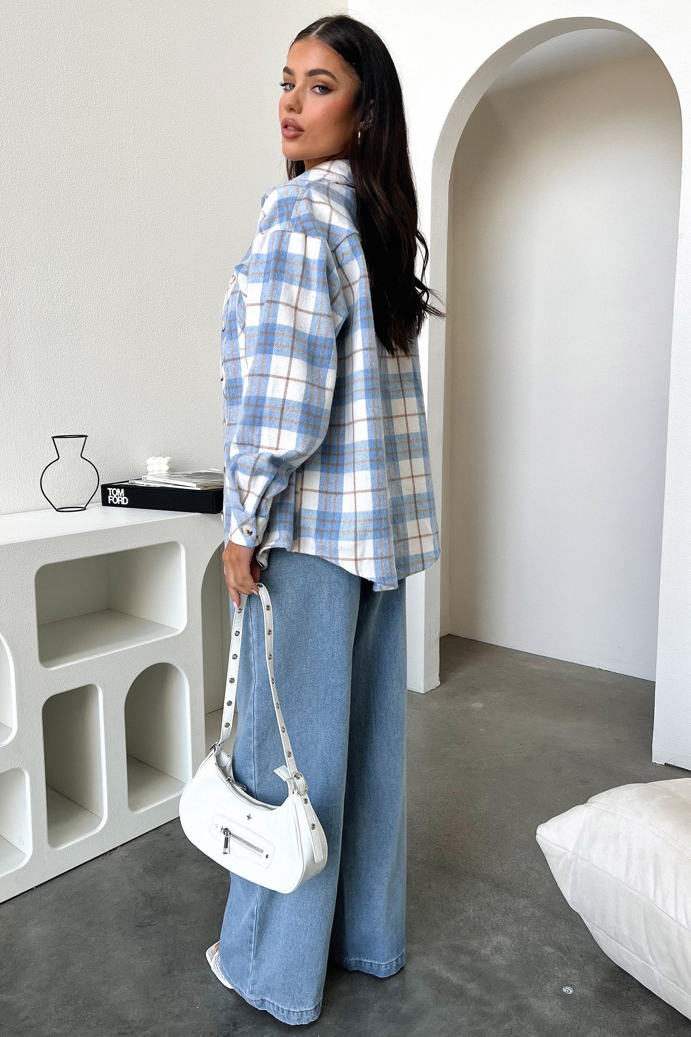 Denver Flannel Shirt - Blue Plaid-Coutiqo