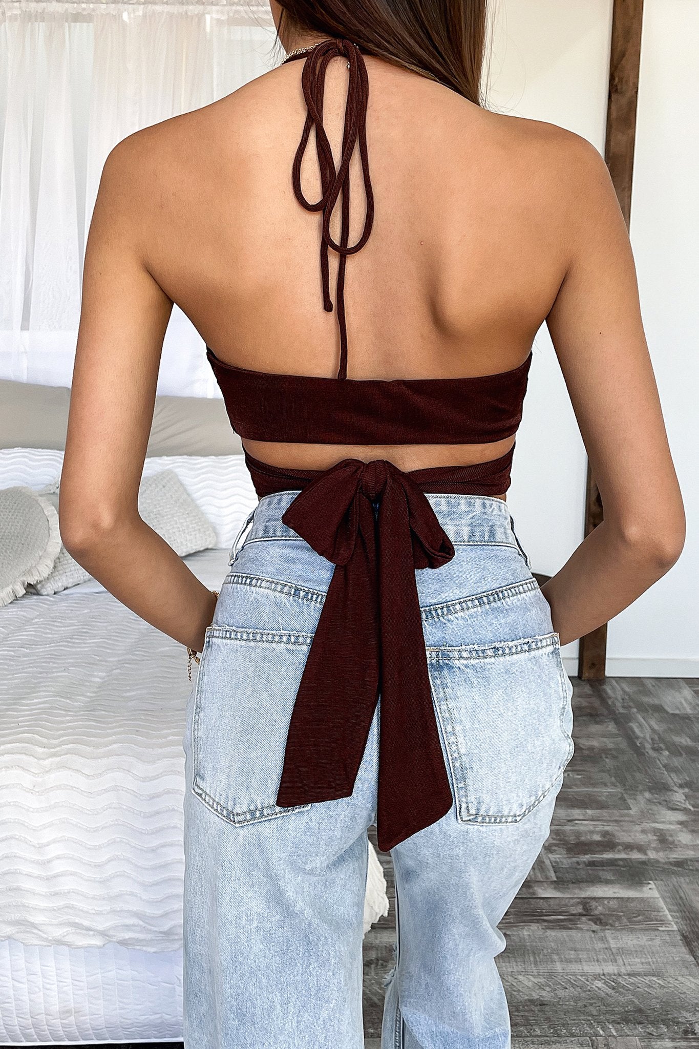 Dolly Crop - Brown-Coutiqo