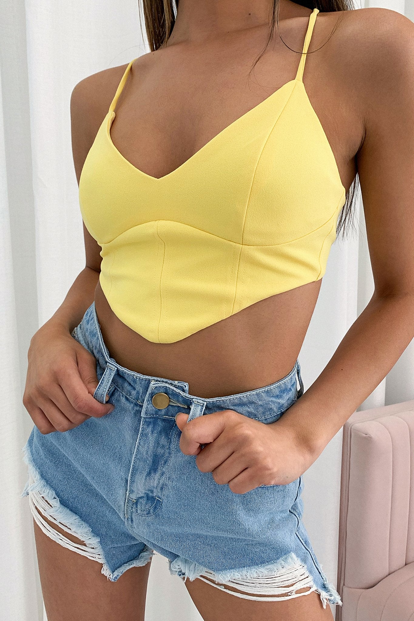 Drew Crop - Yellow-Coutiqo