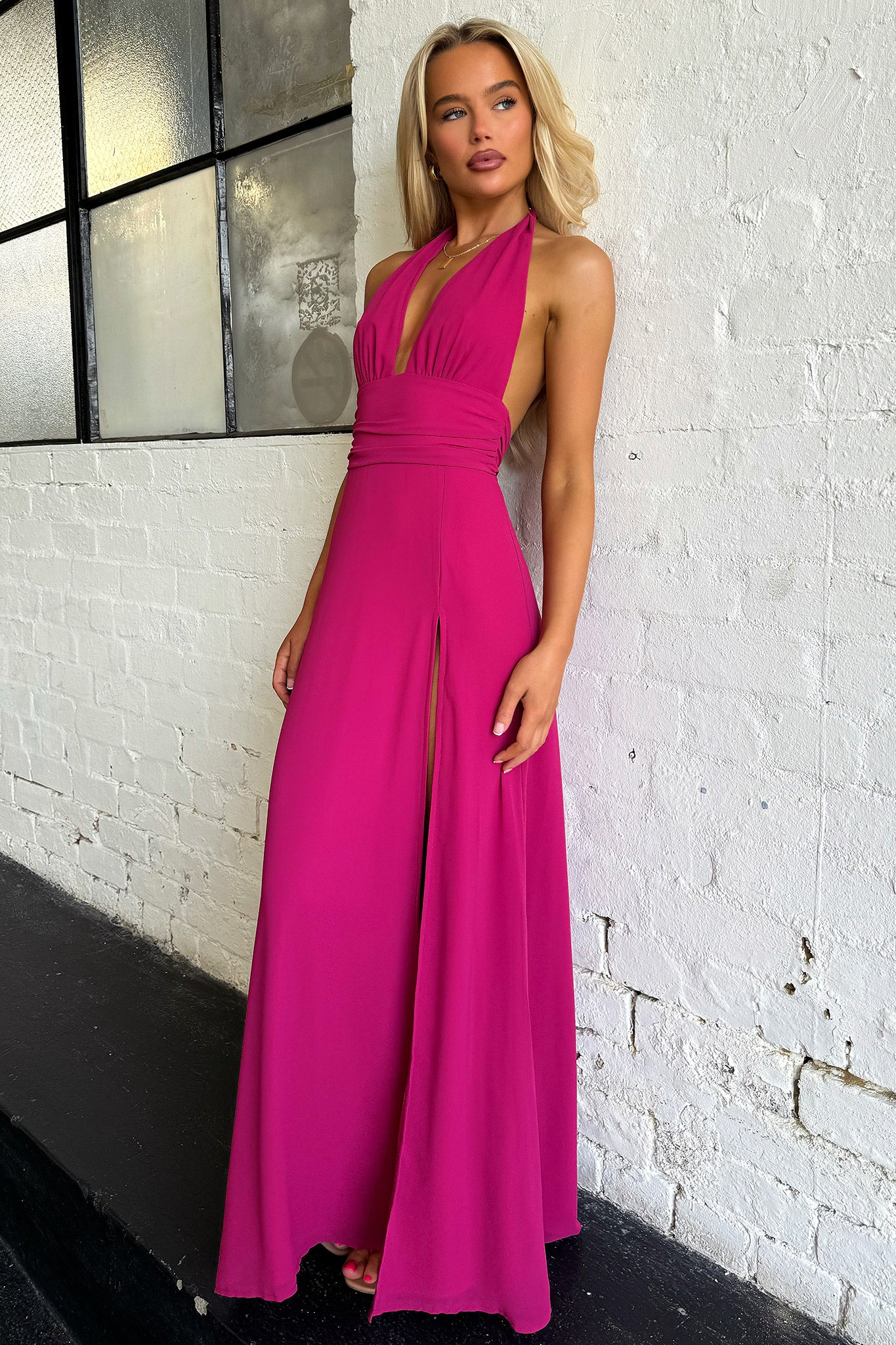 Elenor Maxi Dress - Wine-Coutiqo