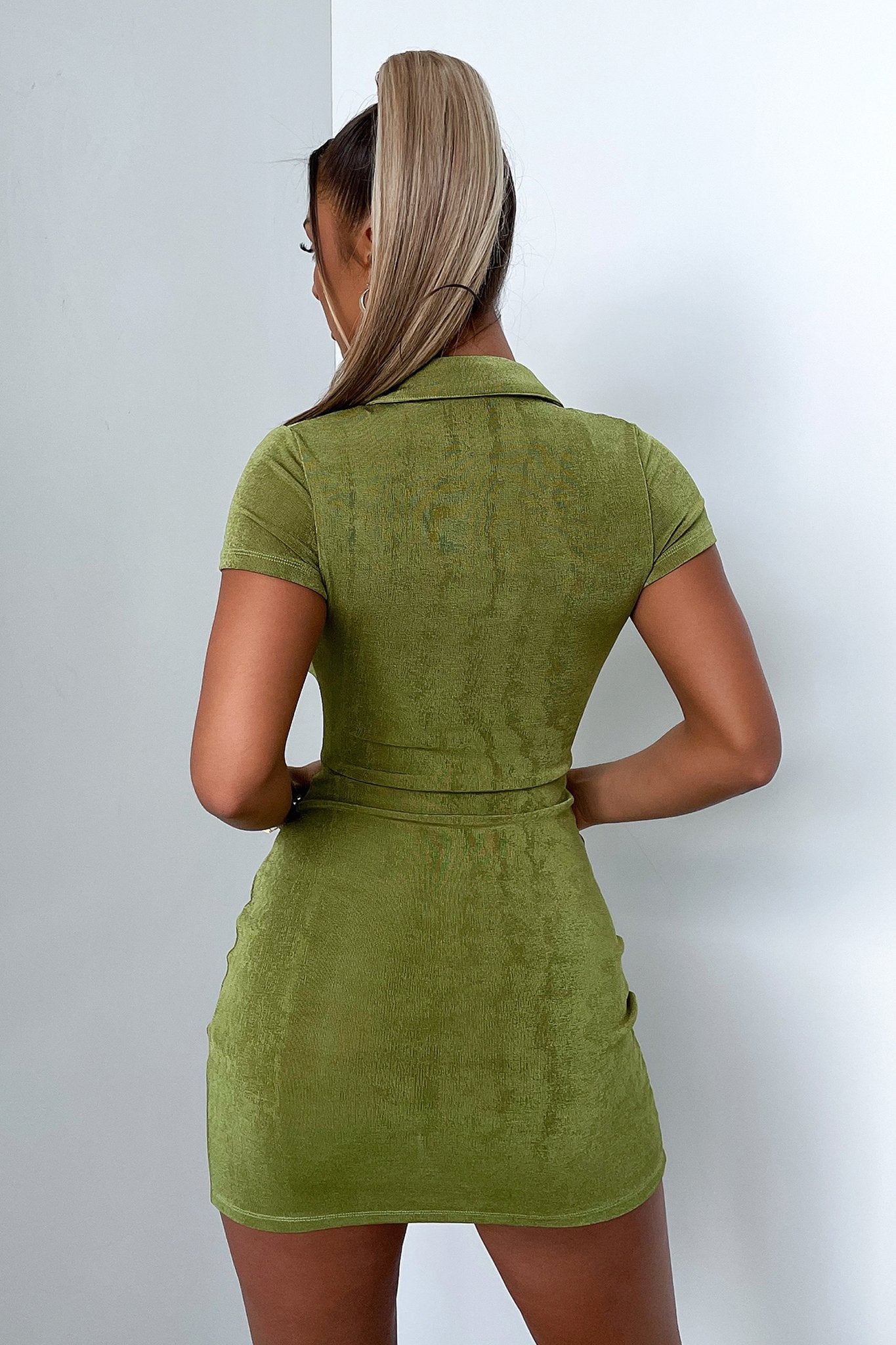 Elise Dress - Olive-Coutiqo