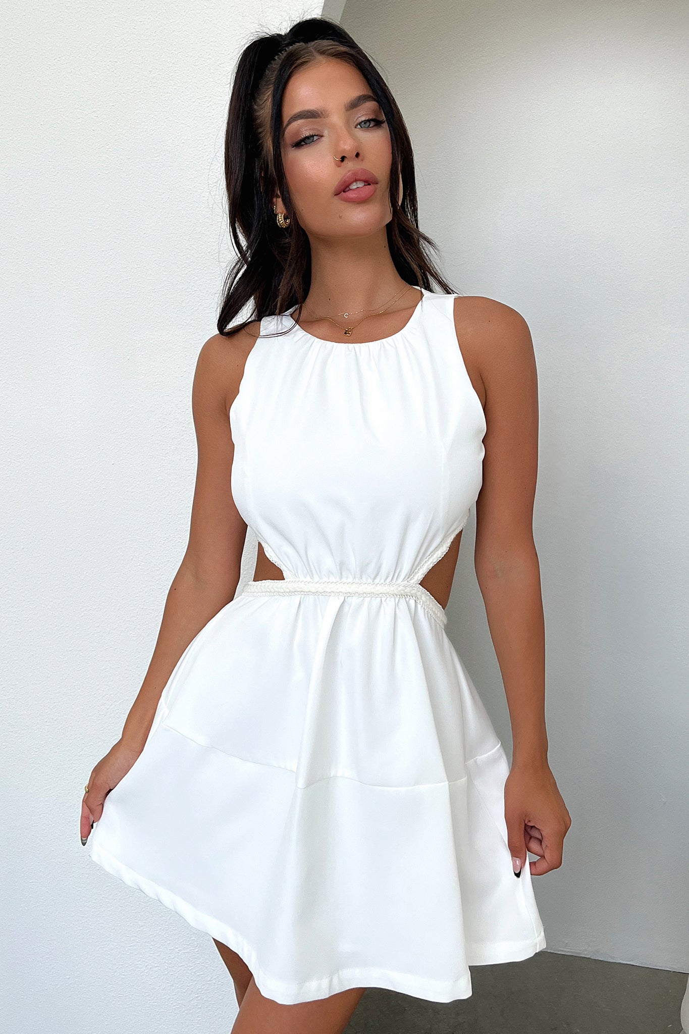 Elita Dress - White-Coutiqo