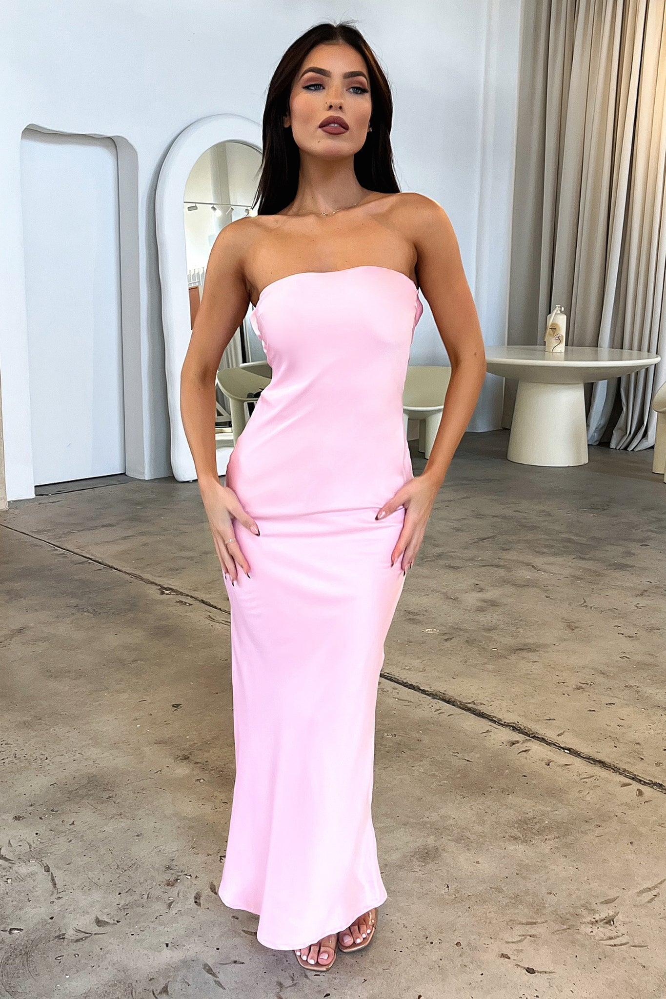 Ellis Maxi Dress - Pink-Coutiqo