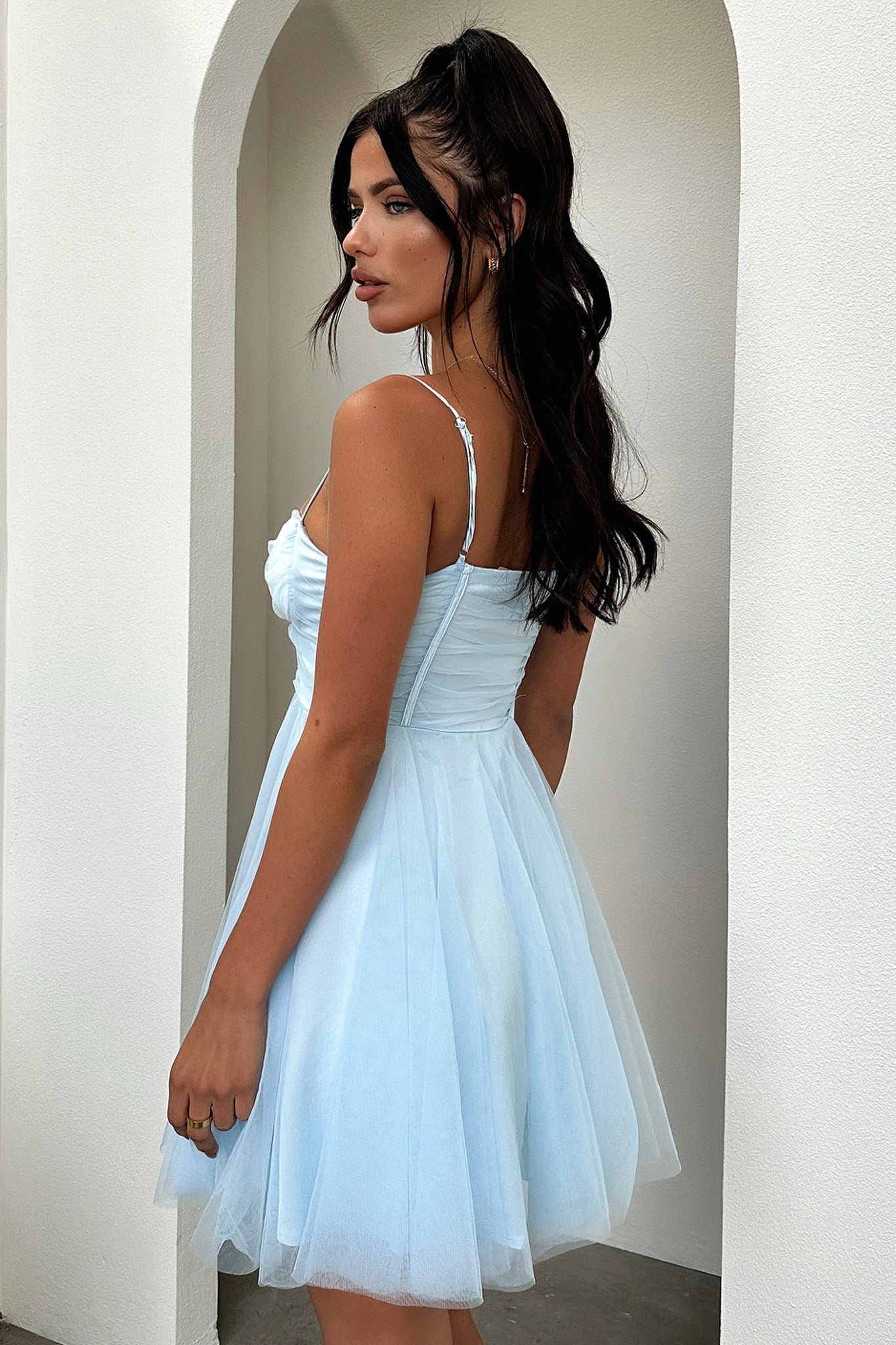 Emilia Dress - Blue-Coutiqo
