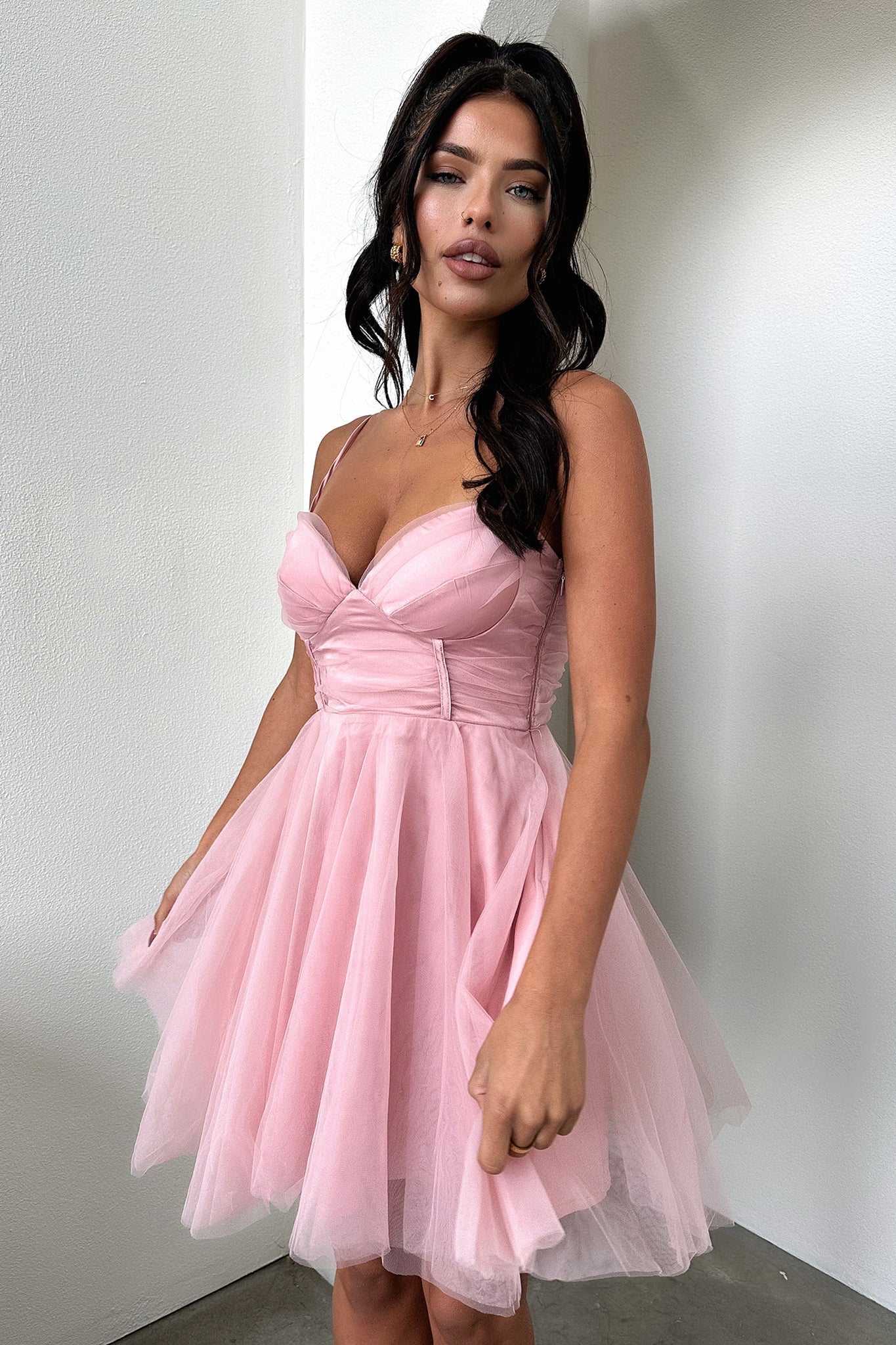 Emilia Dress - Pink-Coutiqo