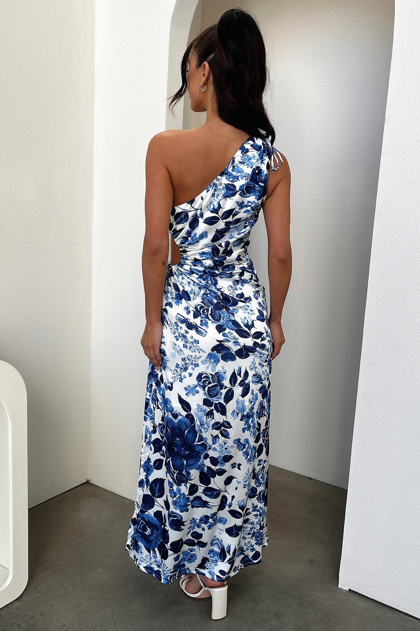 Erika Maxi Dress - Blue Floral-Coutiqo