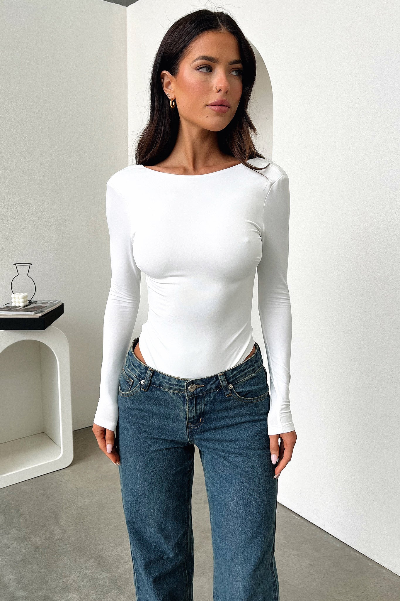 Eve Bodysuit - White-Coutiqo
