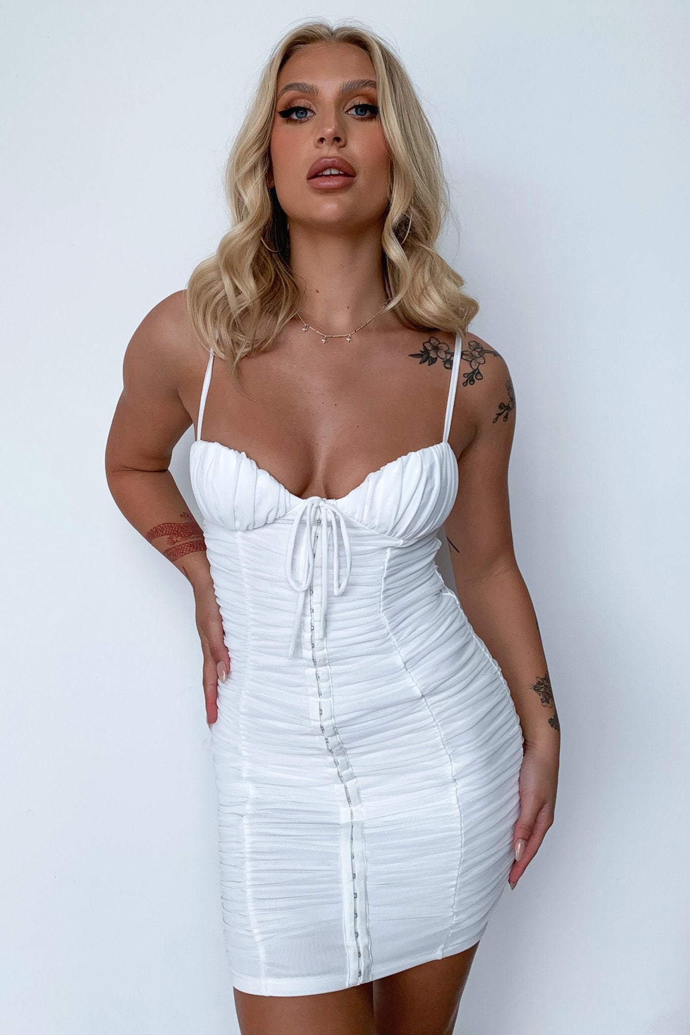 Ezra Dress - White-Coutiqo