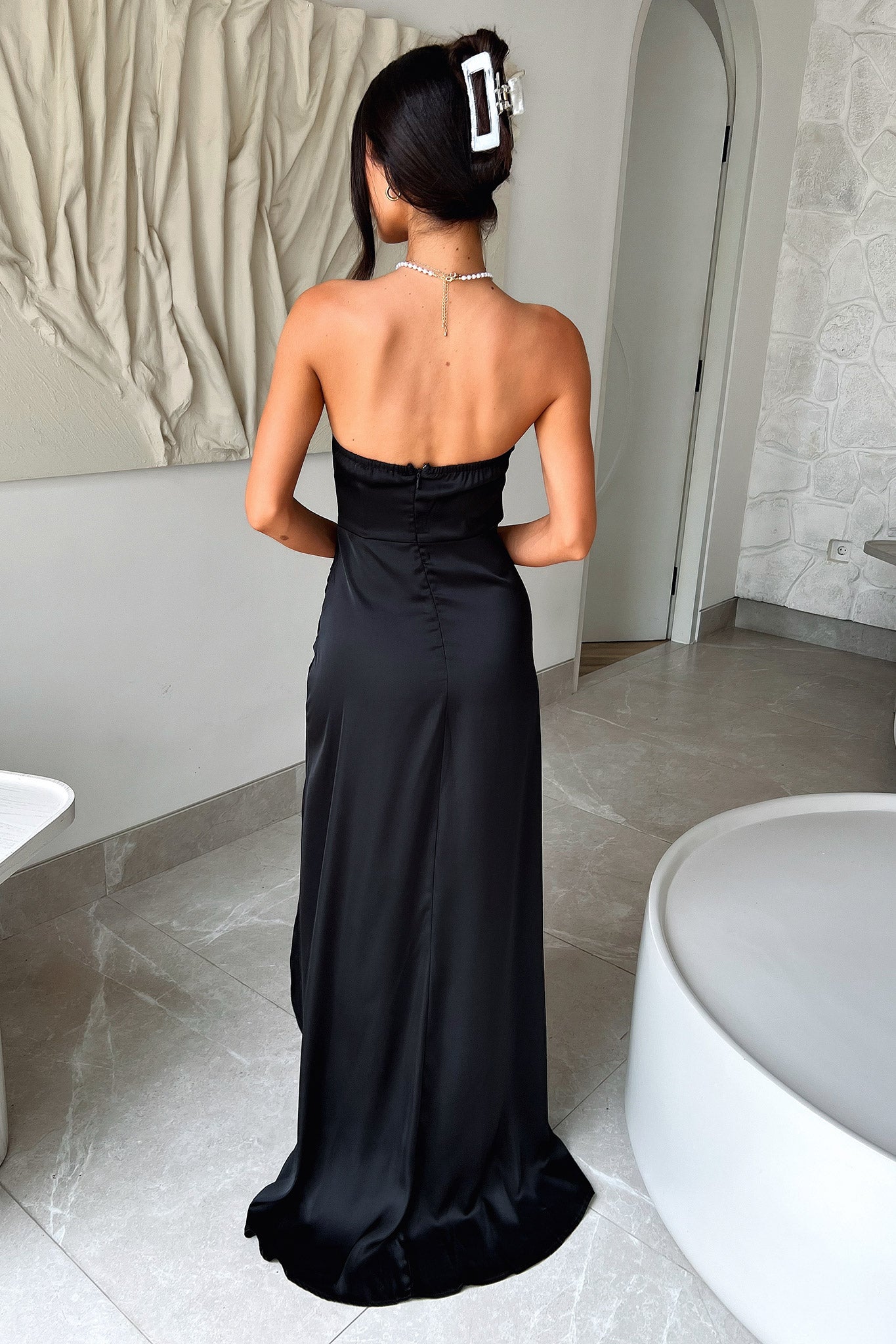 Fleur Maxi Dress - Black-Coutiqo