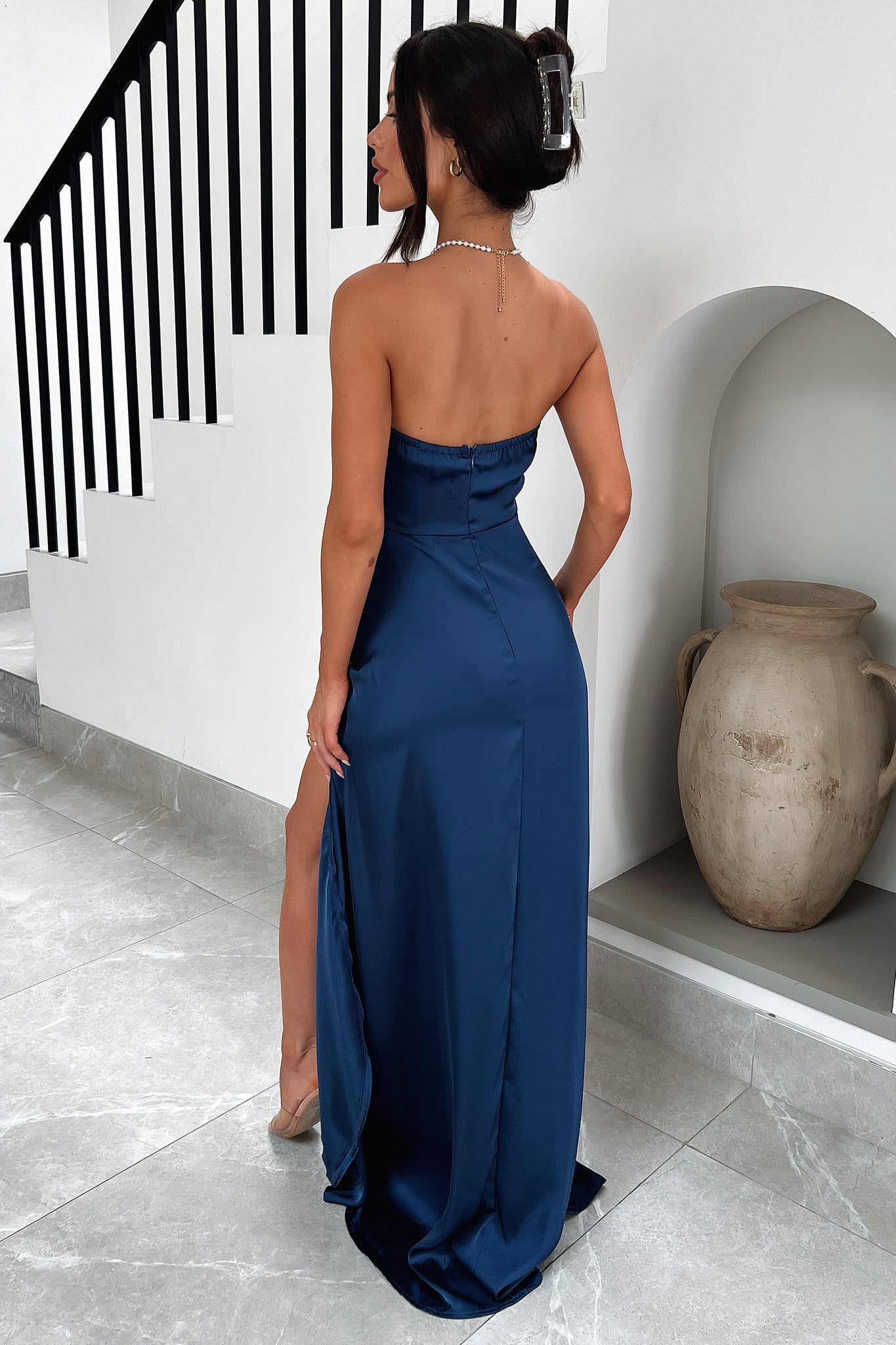 Fleur Maxi Dress - Navy-Coutiqo