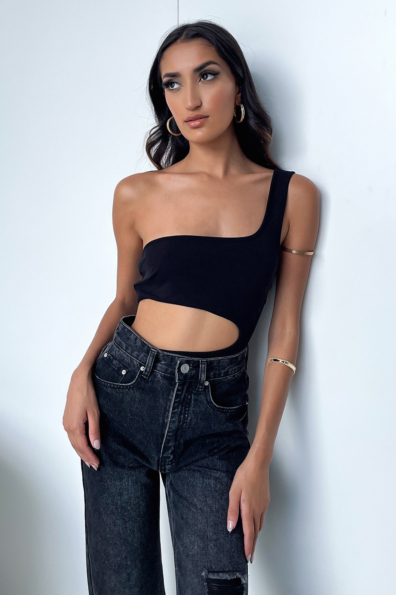 Foxy Bodysuit - Black-Coutiqo