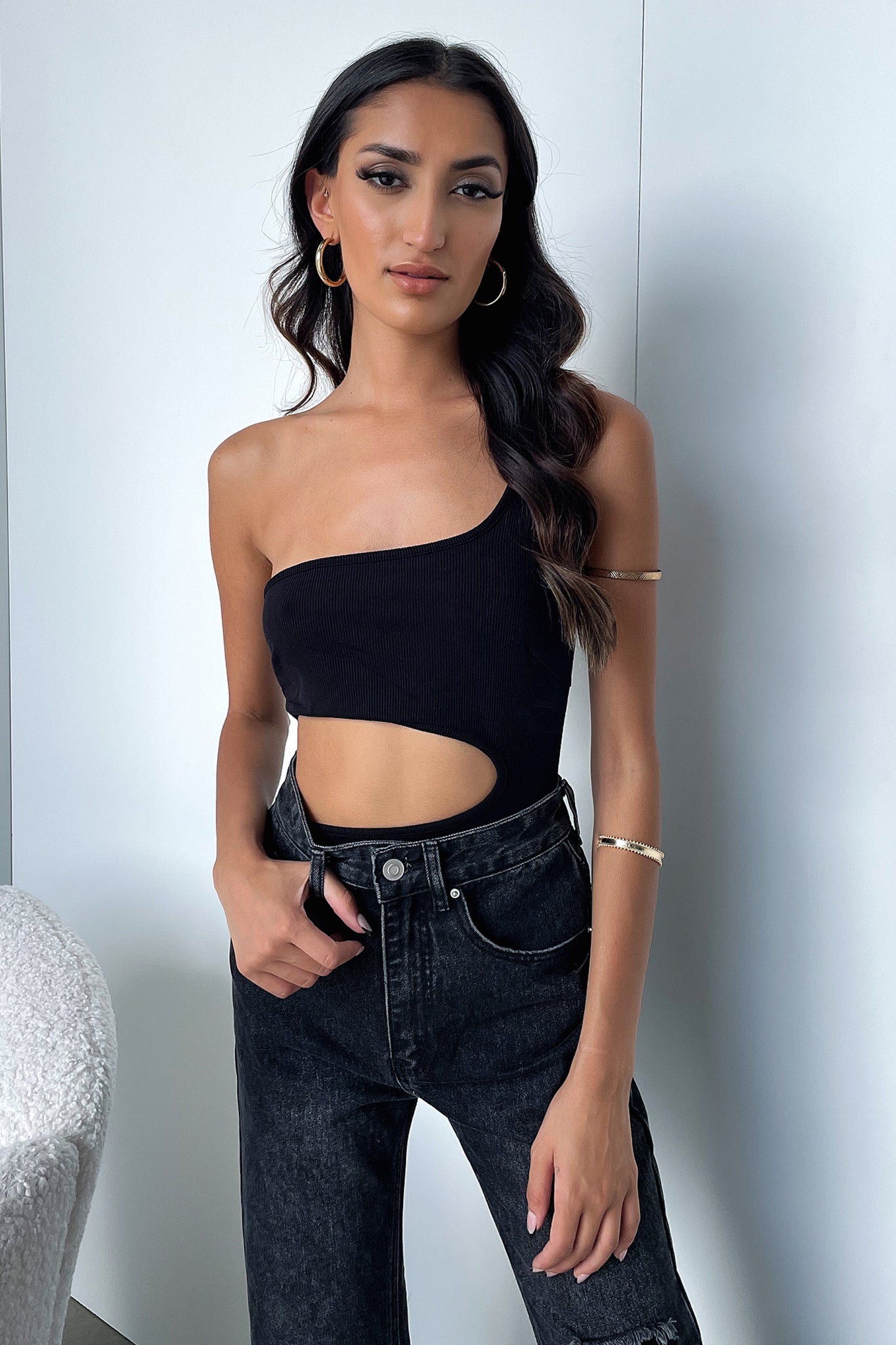 Foxy Bodysuit - Black-Coutiqo