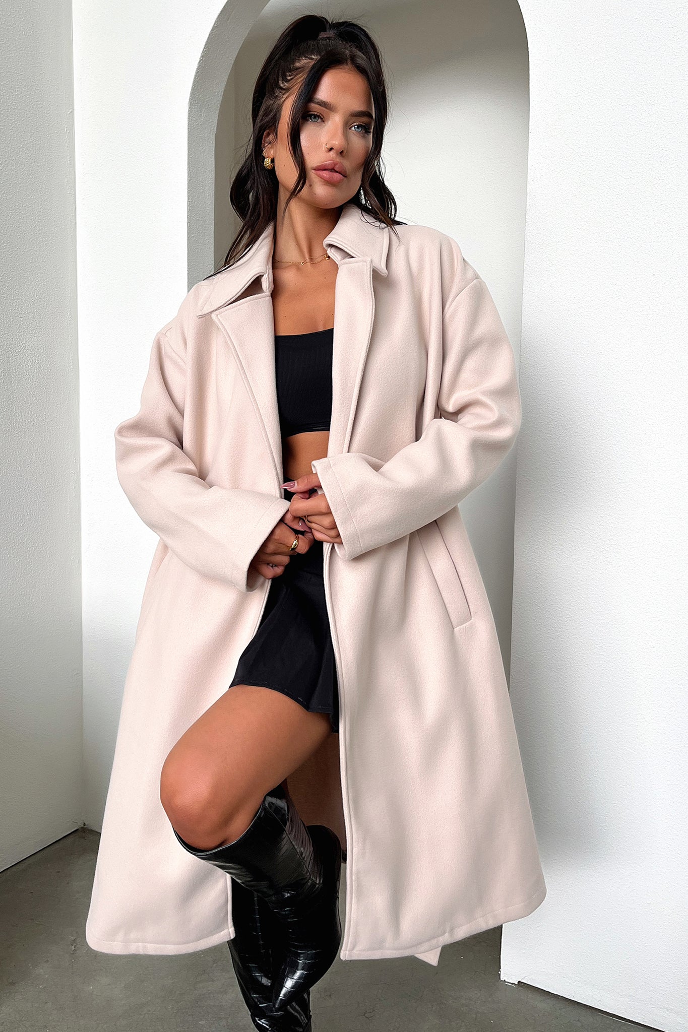 Francesca Coat - Beige-Coutiqo