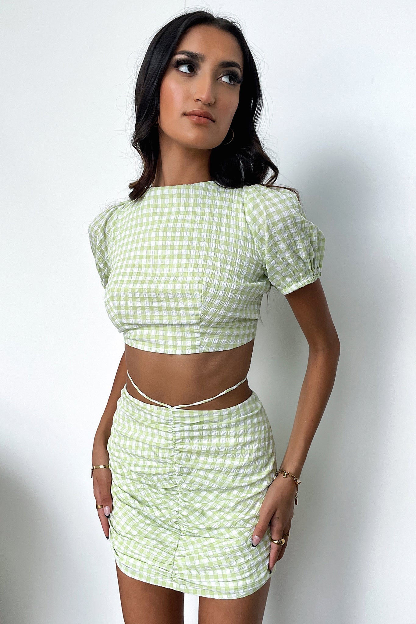 Gabby Skirt - Green-Coutiqo