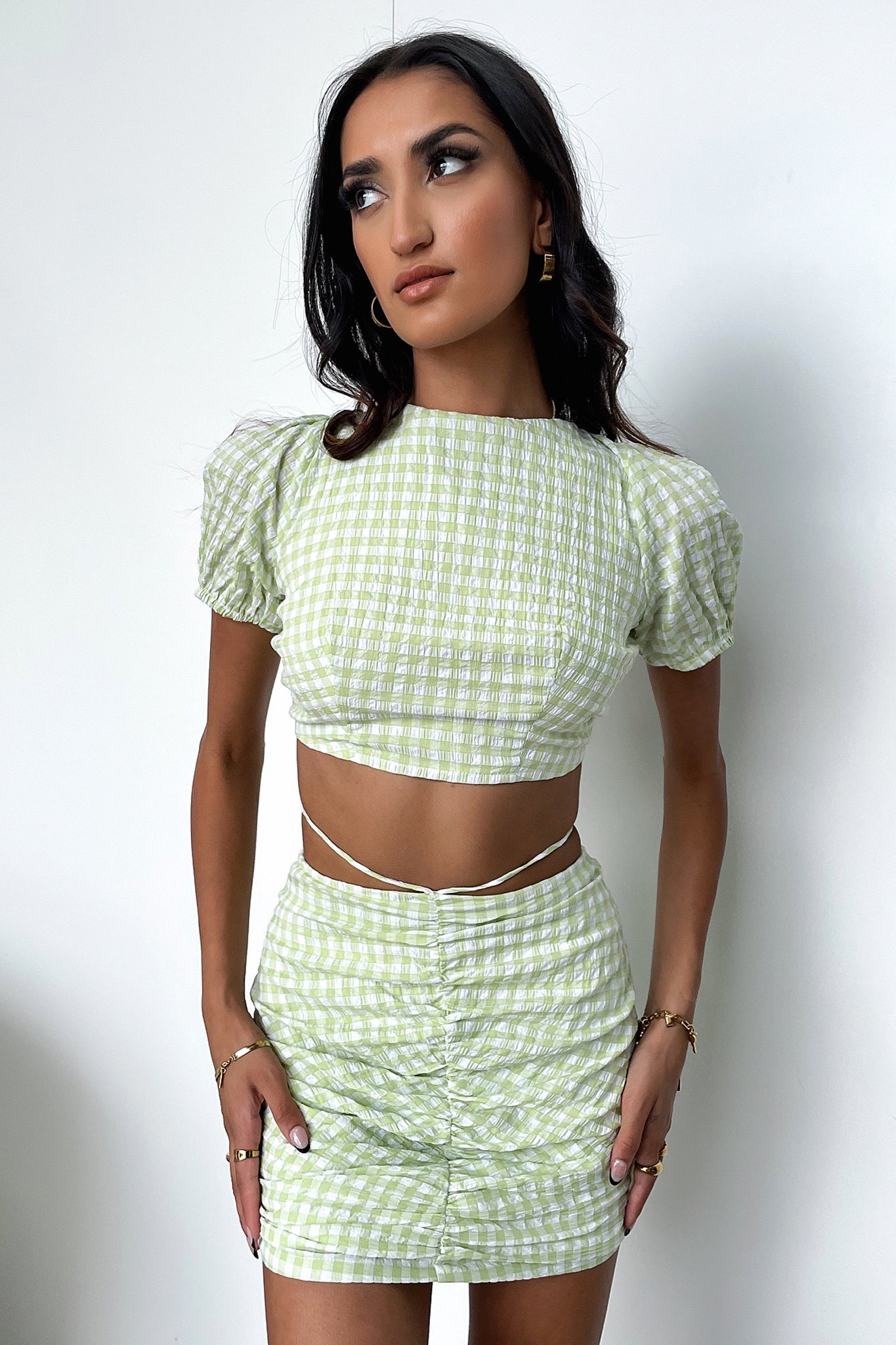 Gabby Skirt - Green-Coutiqo