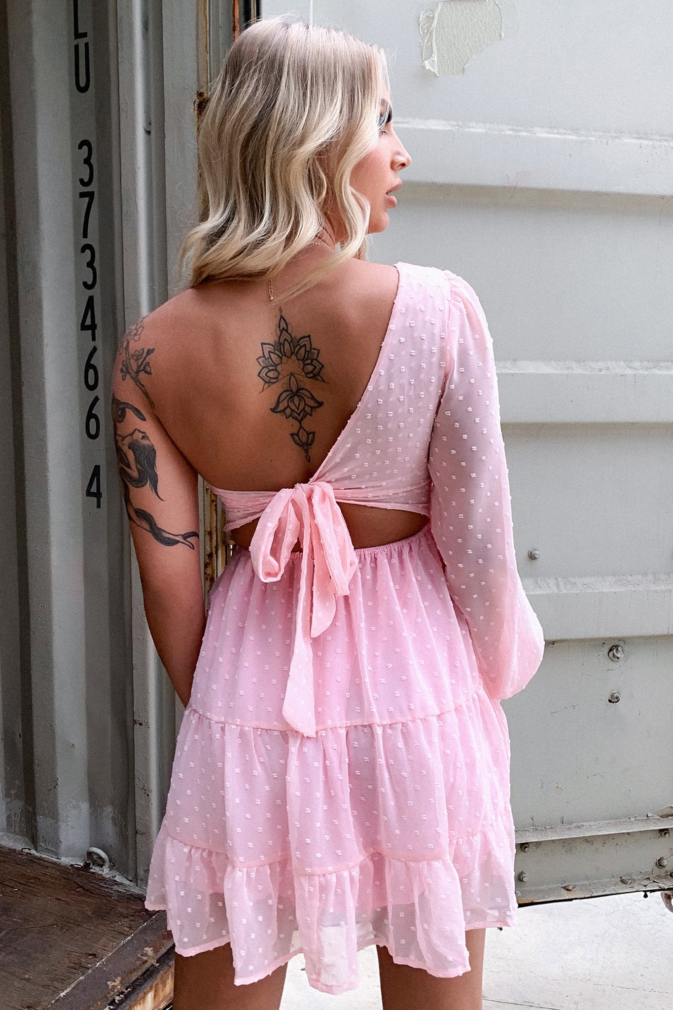 Georgia Dress - Pink-Coutiqo