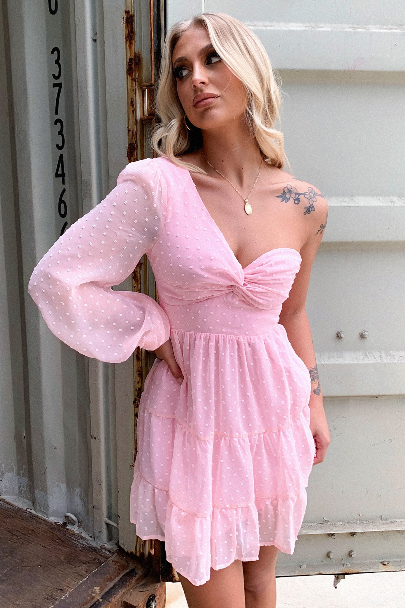 Georgia Dress - Pink-Coutiqo
