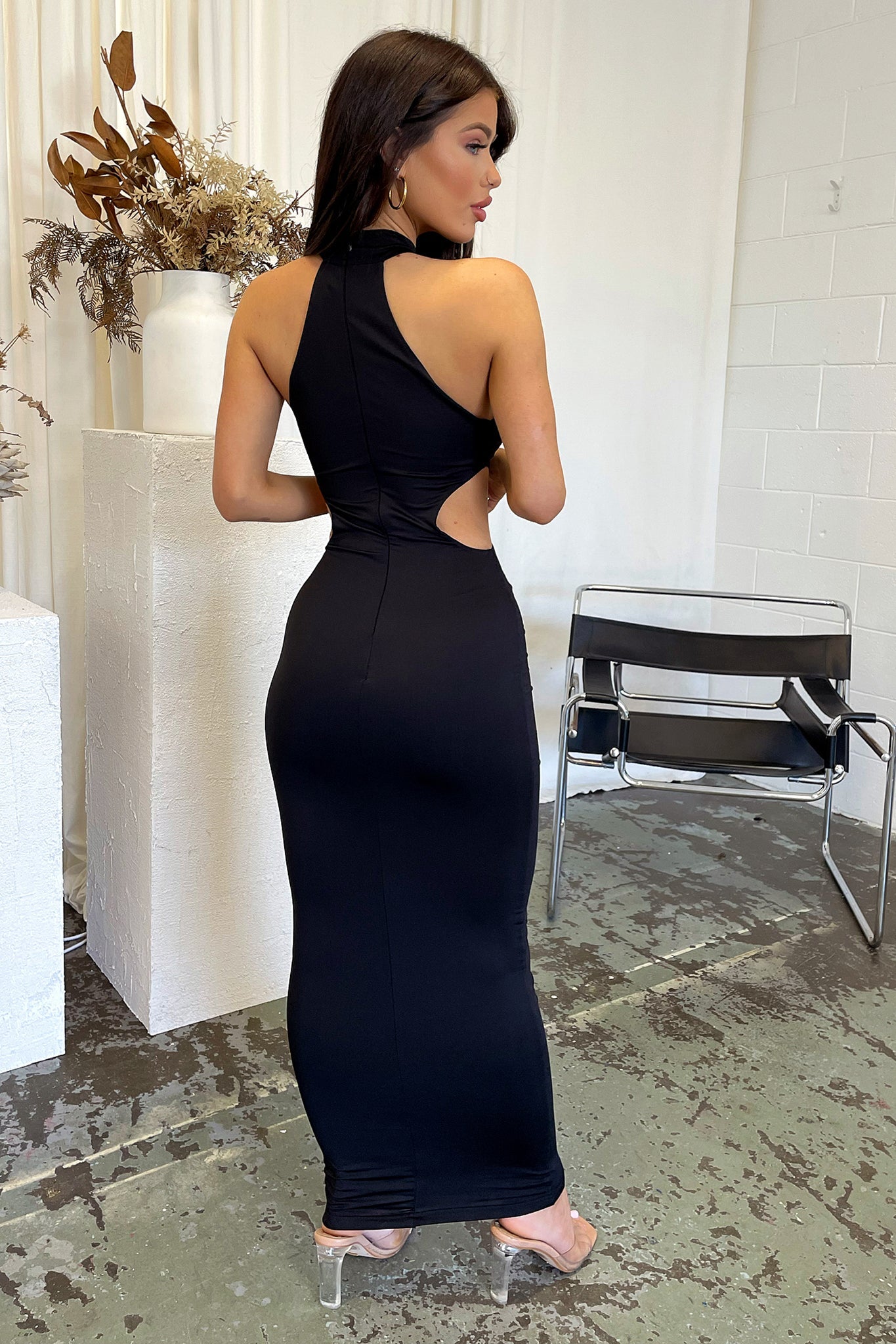 Gianna Maxi Dress - Black-Coutiqo