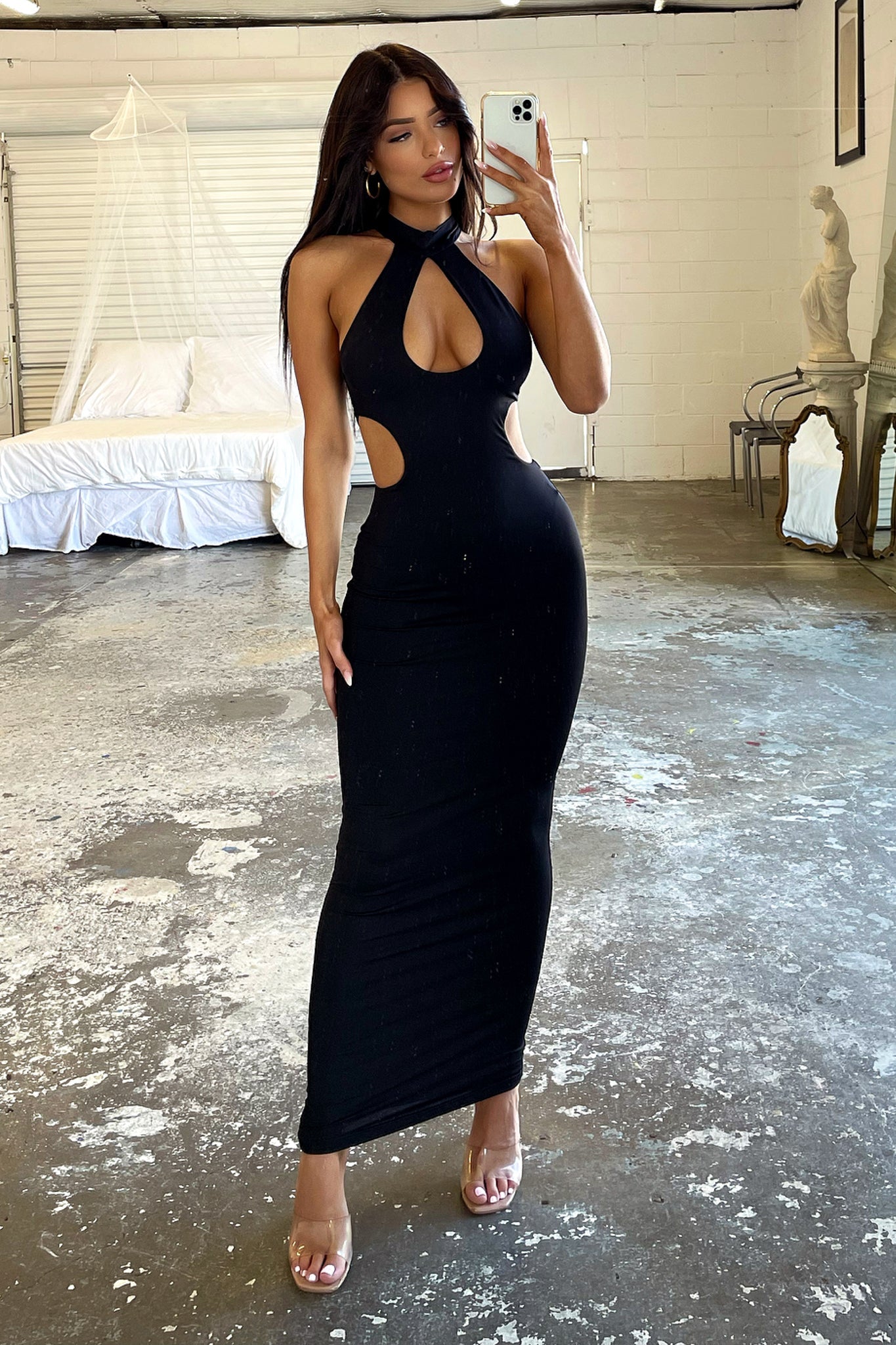 Gianna Maxi Dress - Black-Coutiqo