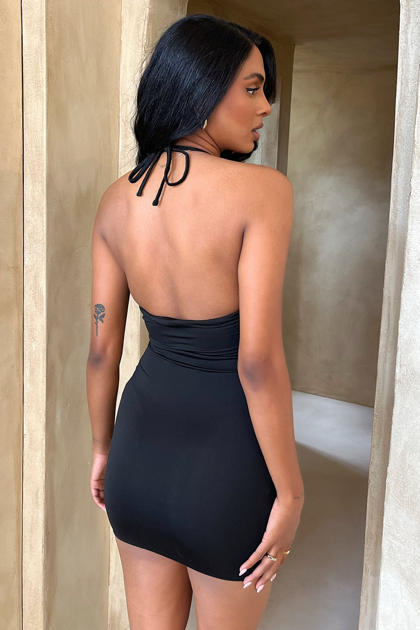 Gorran Mini Dress - Black-Coutiqo
