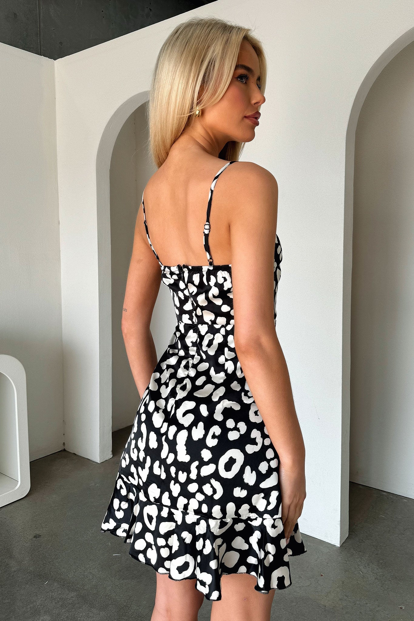 Grace Dress - Black Cheetah-Coutiqo